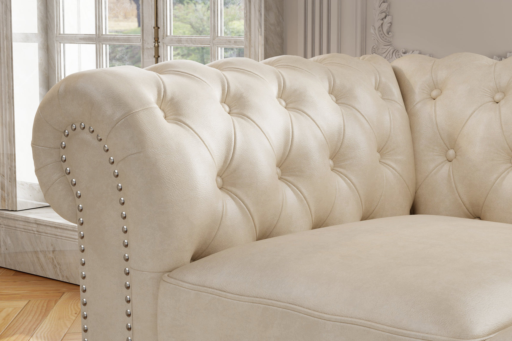 Parma Leather Chesterfield Sofa
