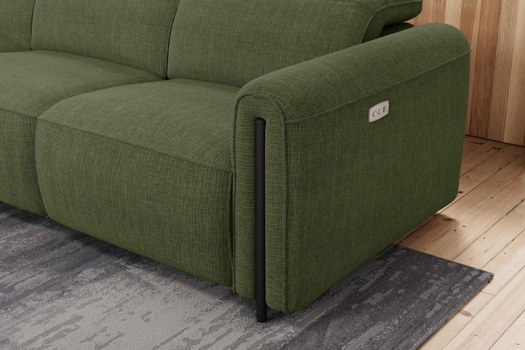 Octavia Fabric Reclining Corner Sectional Cloud Sofa