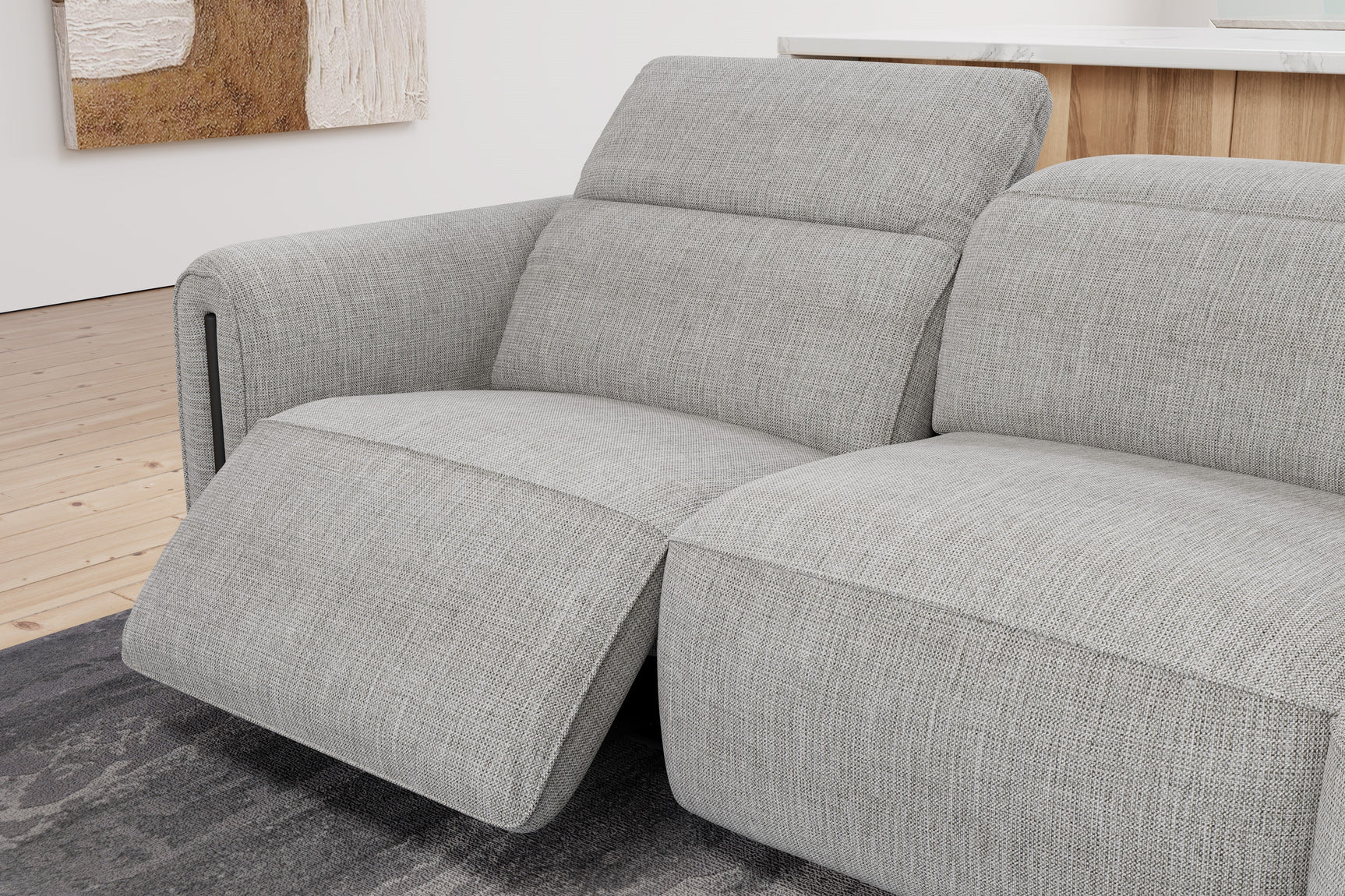 Octavia Fabric Reclining Corner Sectional Cloud Sofa