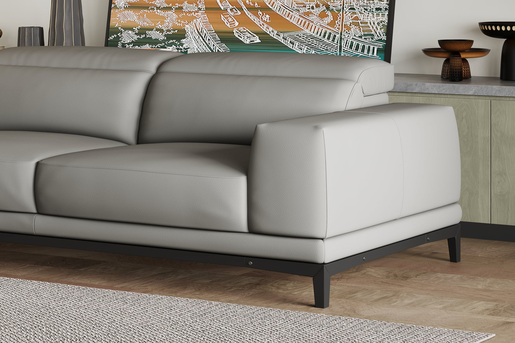 Valletta Leather Sectional Sofa
