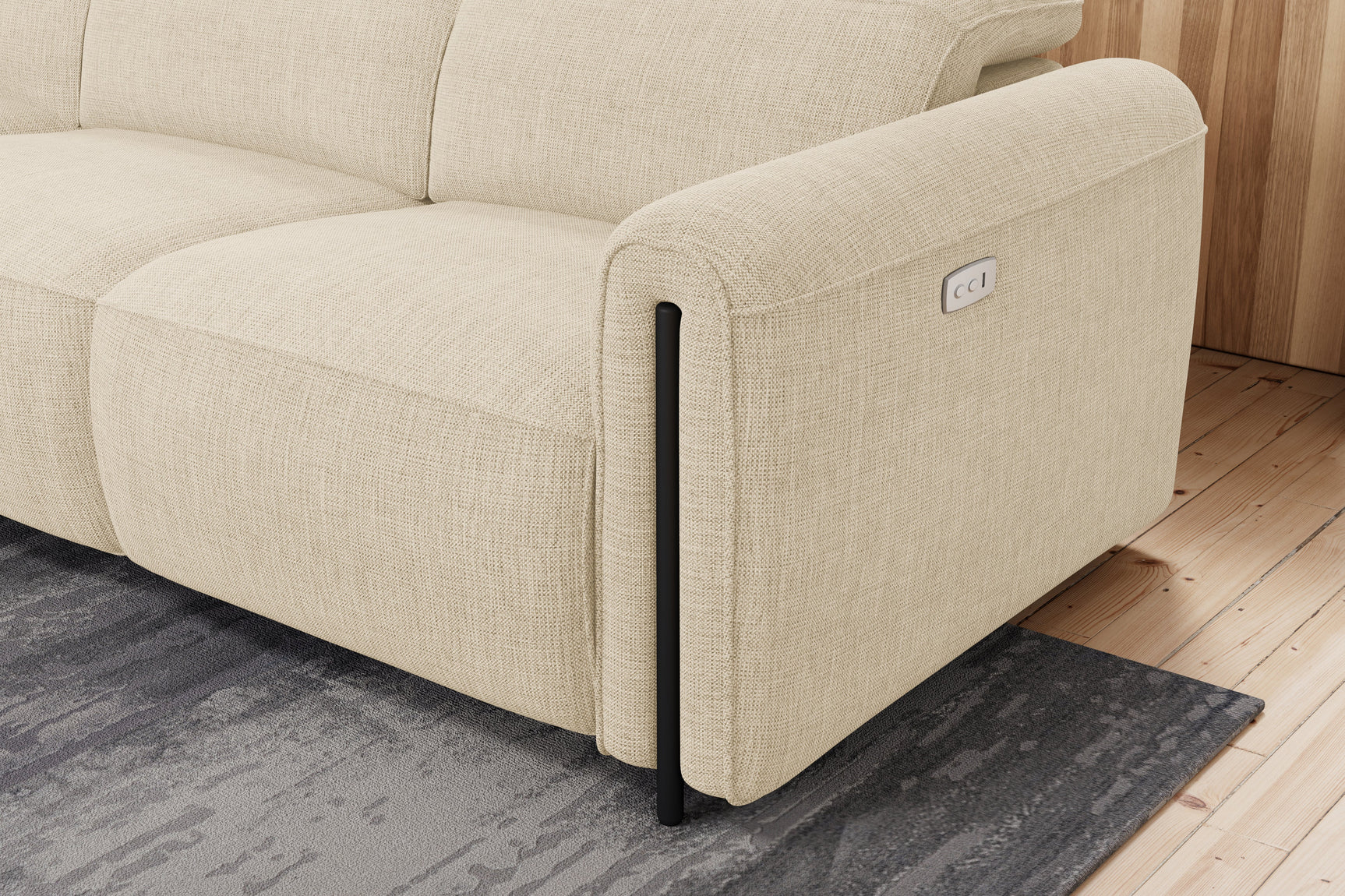 Octavia Fabric Reclining Corner Sectional Cloud Sofa