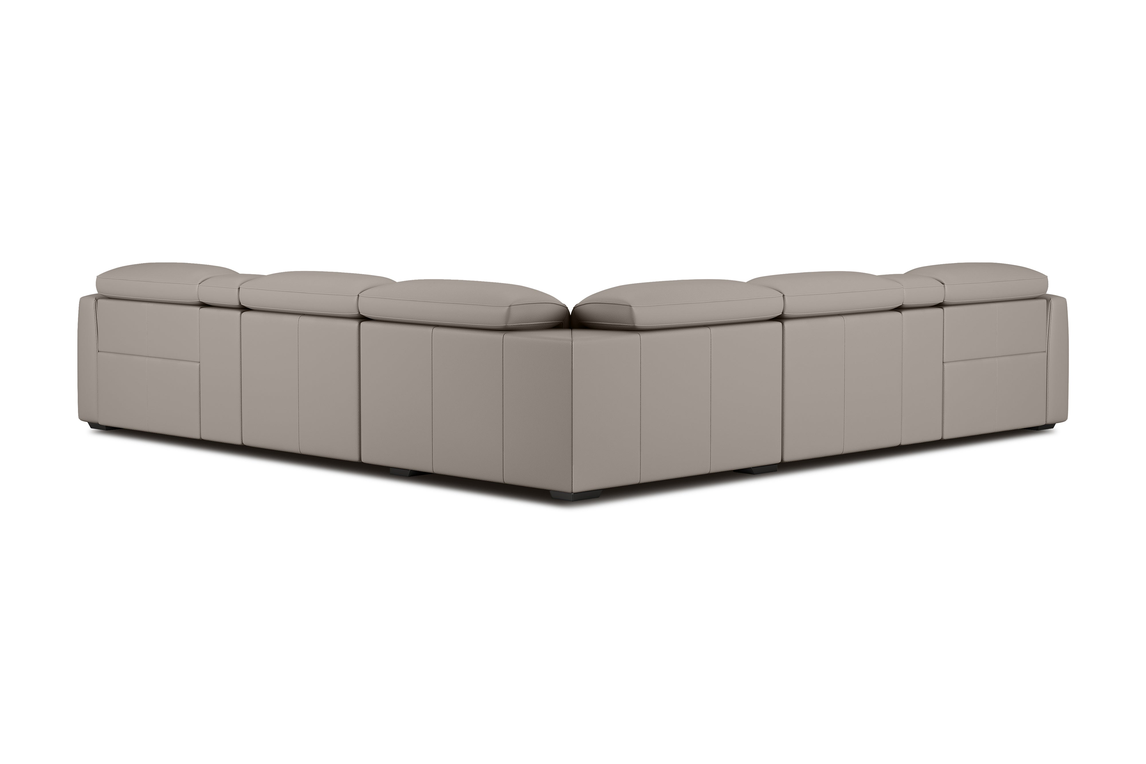 Carmen Leather Dual Recliner Corner Sectional with Console