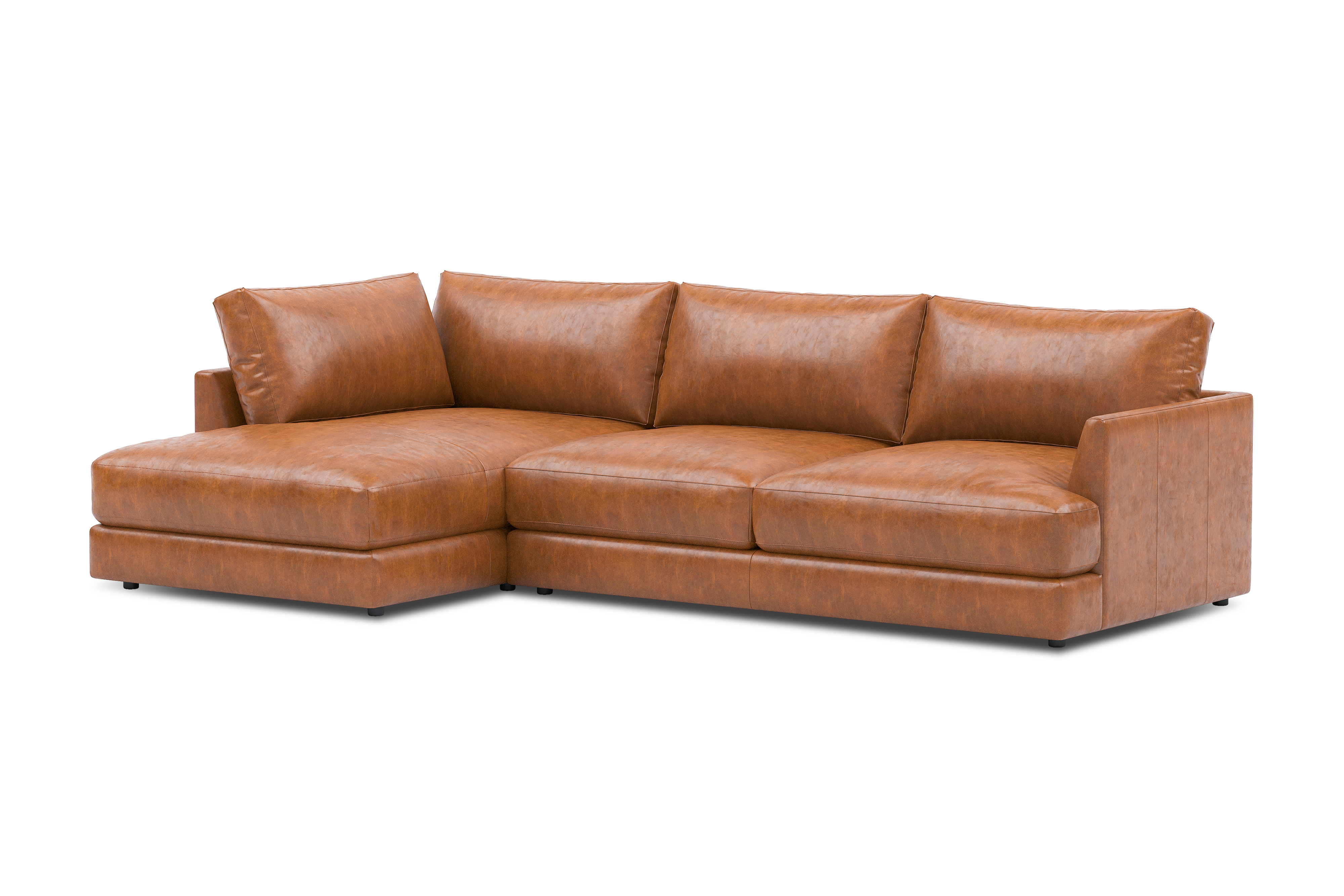 Serena Leather Sectional Sofa