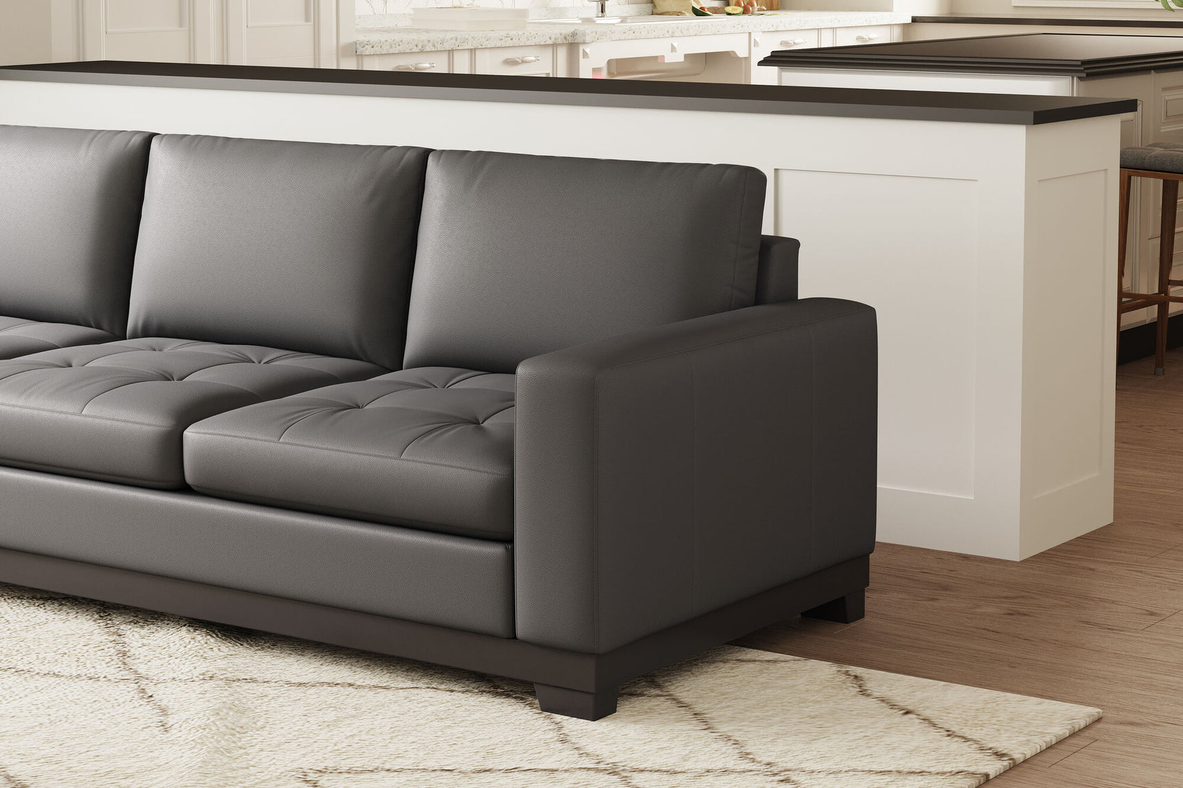 Aine Leather Corner Sectional Sofa