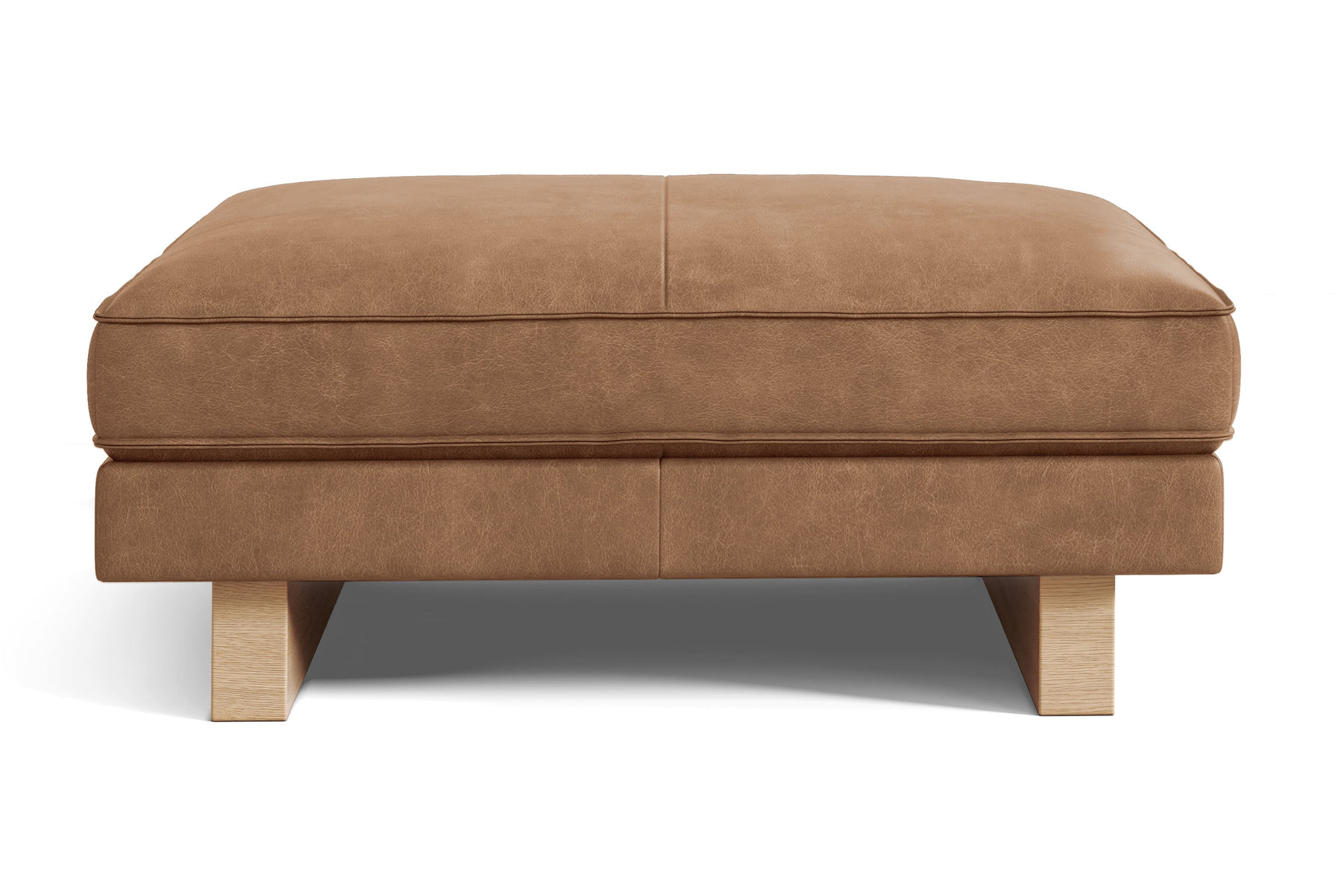 Alaina Leather Ottoman