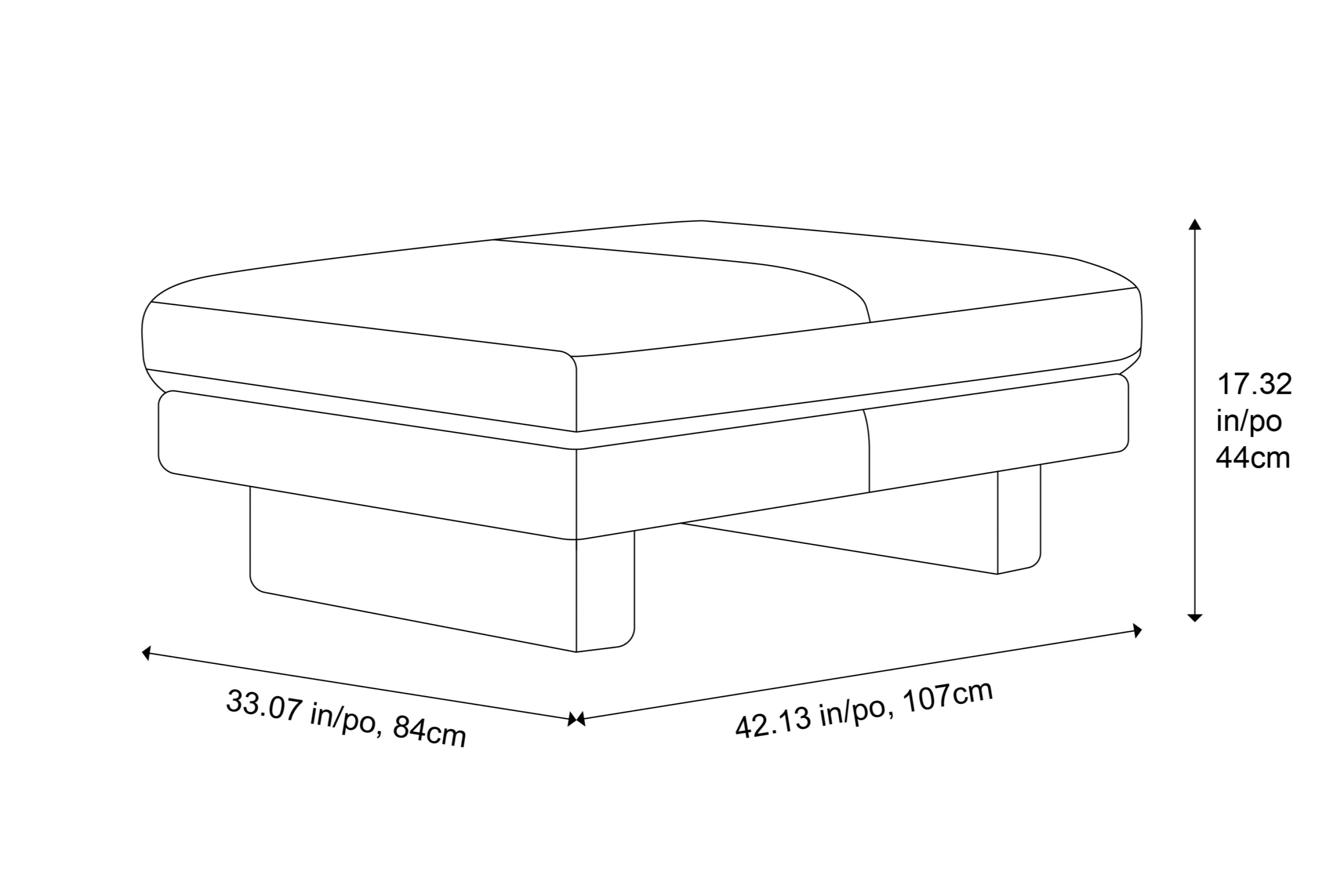 Alaina Leather Ottoman