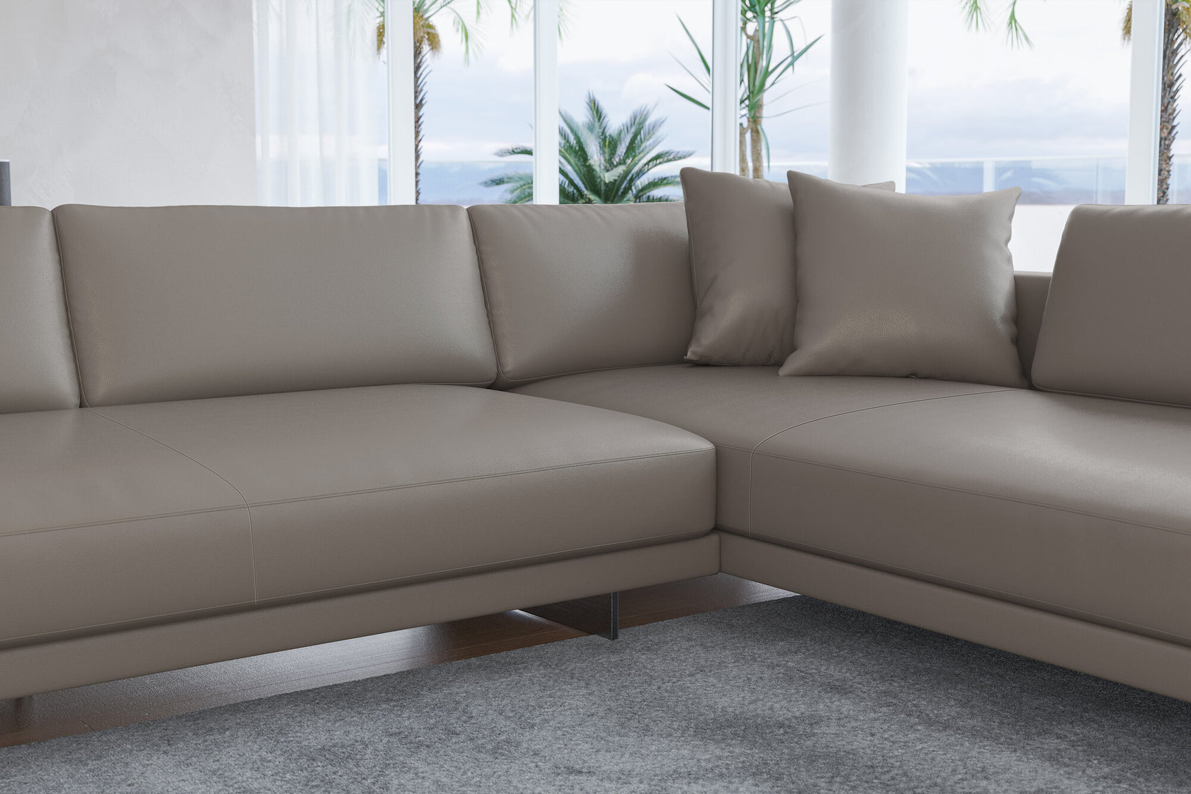 Alessandro Leather Modular Sectional Sofa
