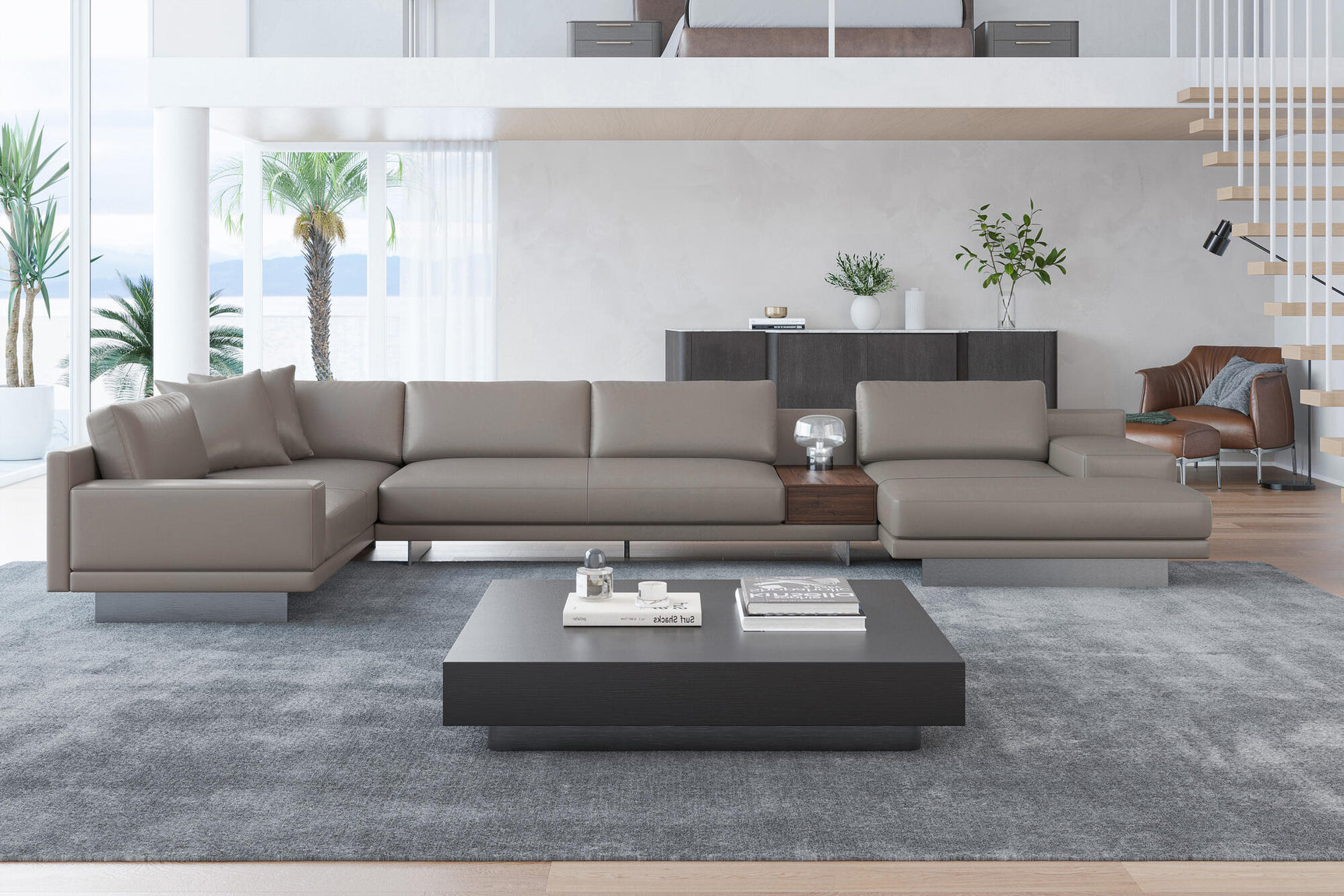 Alessandro Leather Modular Sectional Sofa