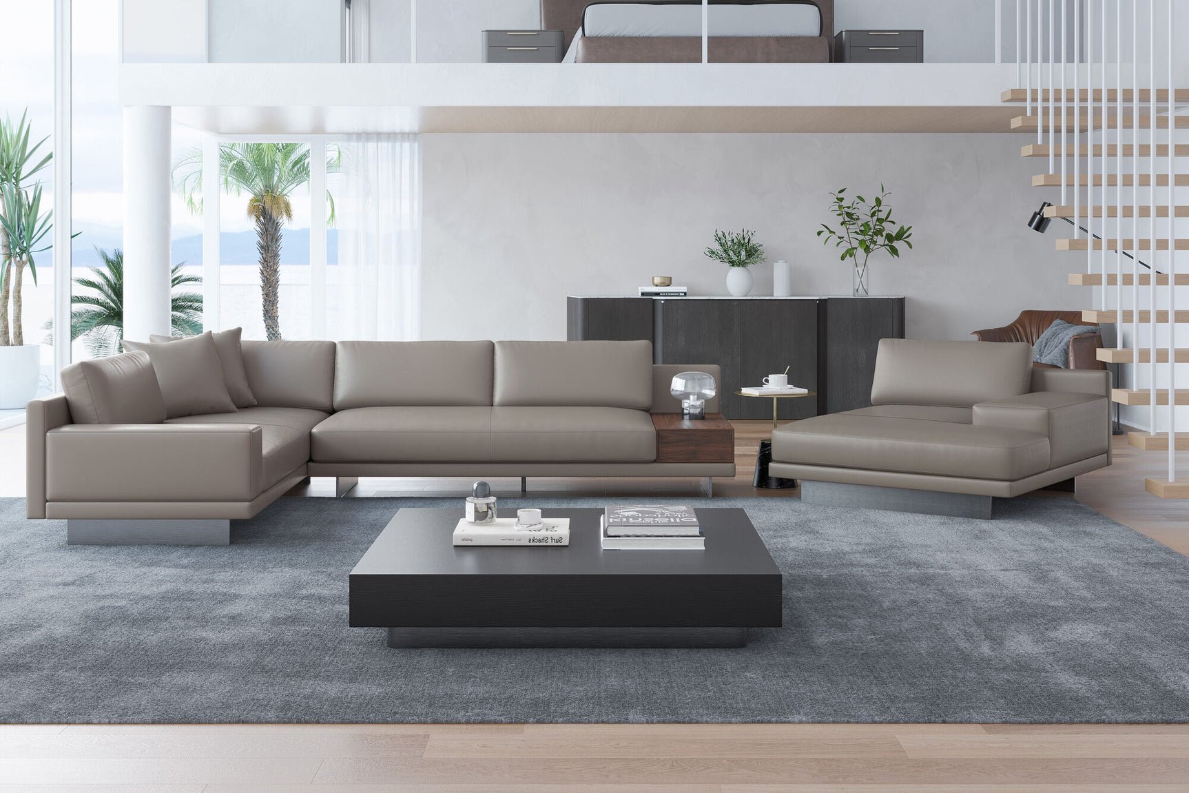 Alessandro Leather Modular Sectional Sofa