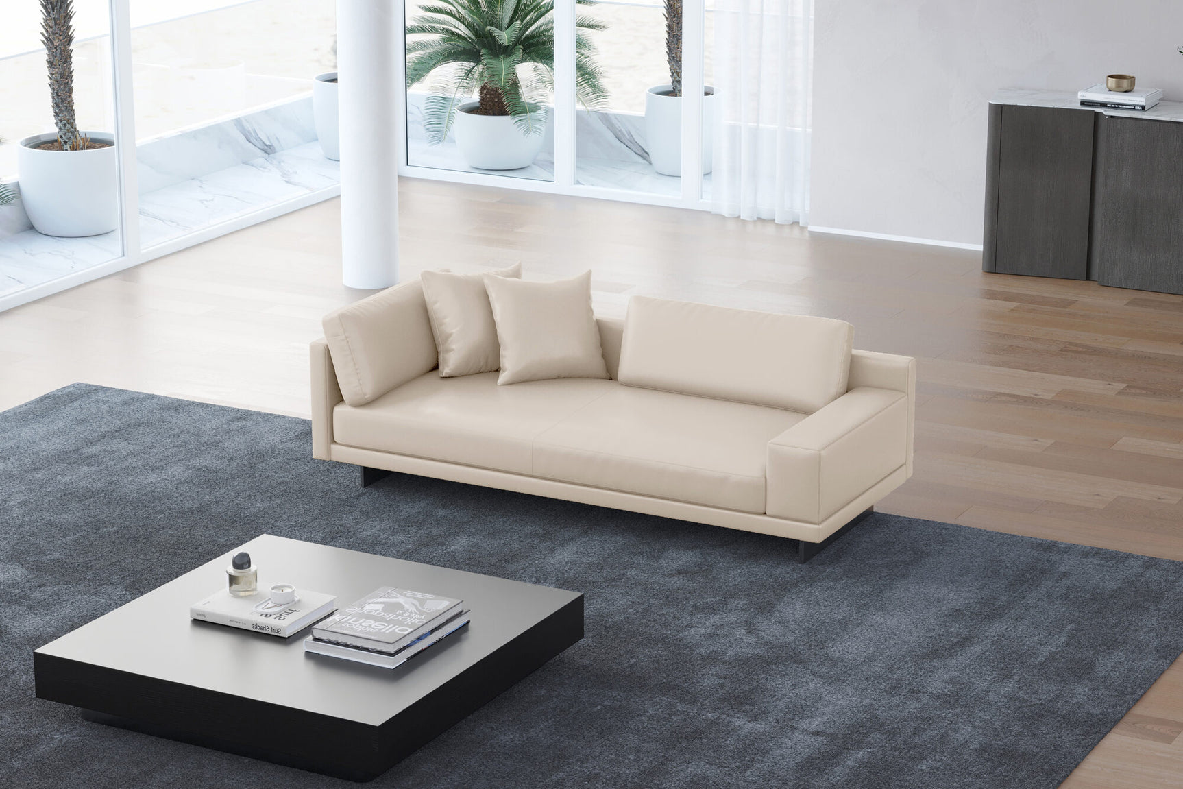 Alessandro Leather Loveseat Sofa