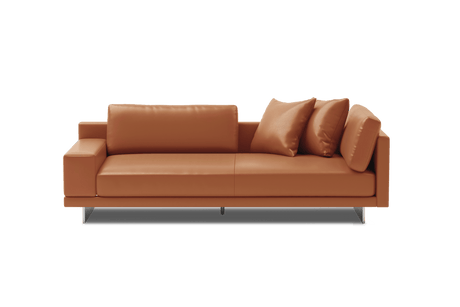 Alessandro Leather Loveseat Sofa