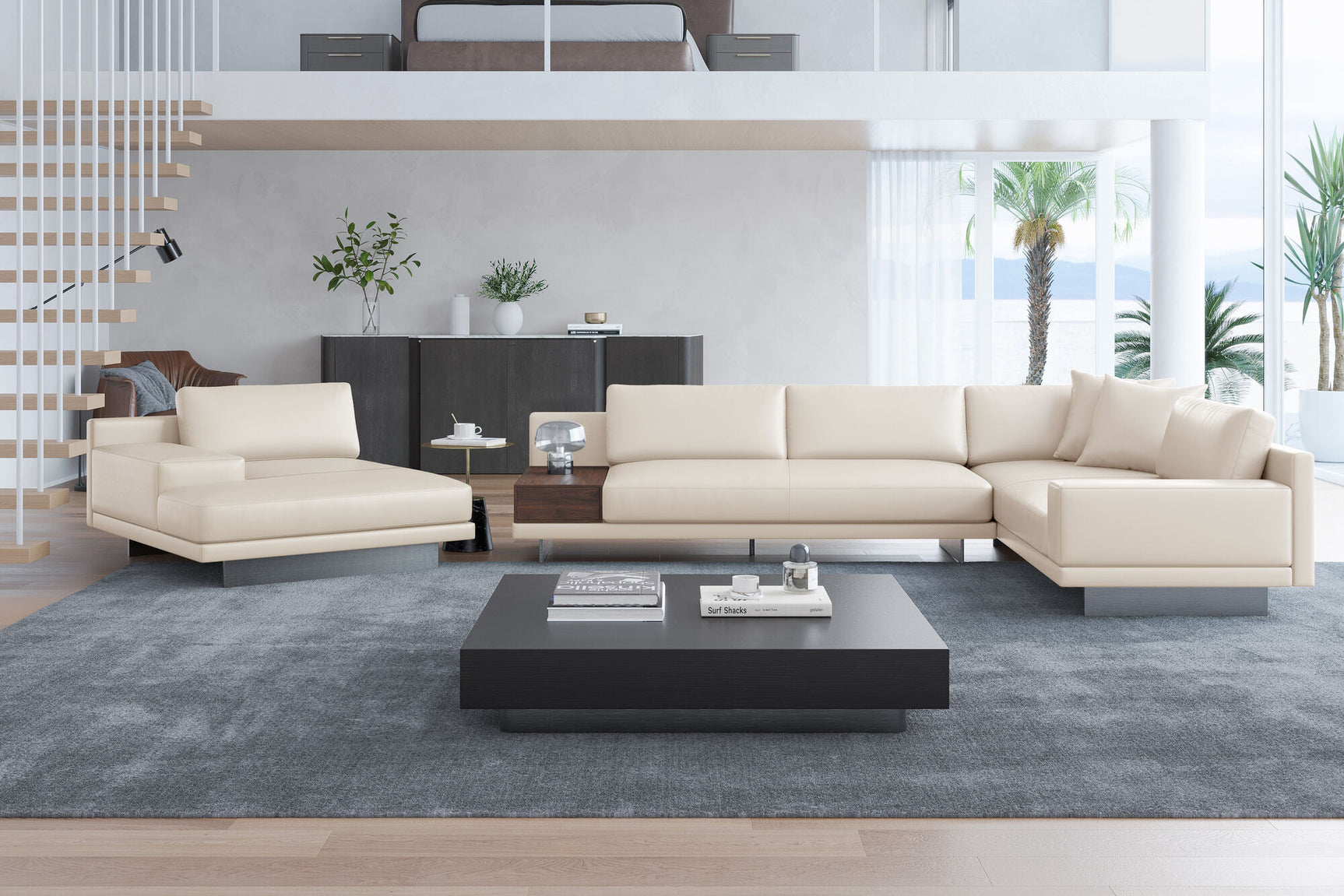 Alessandro Leather Modular Sectional Sofa