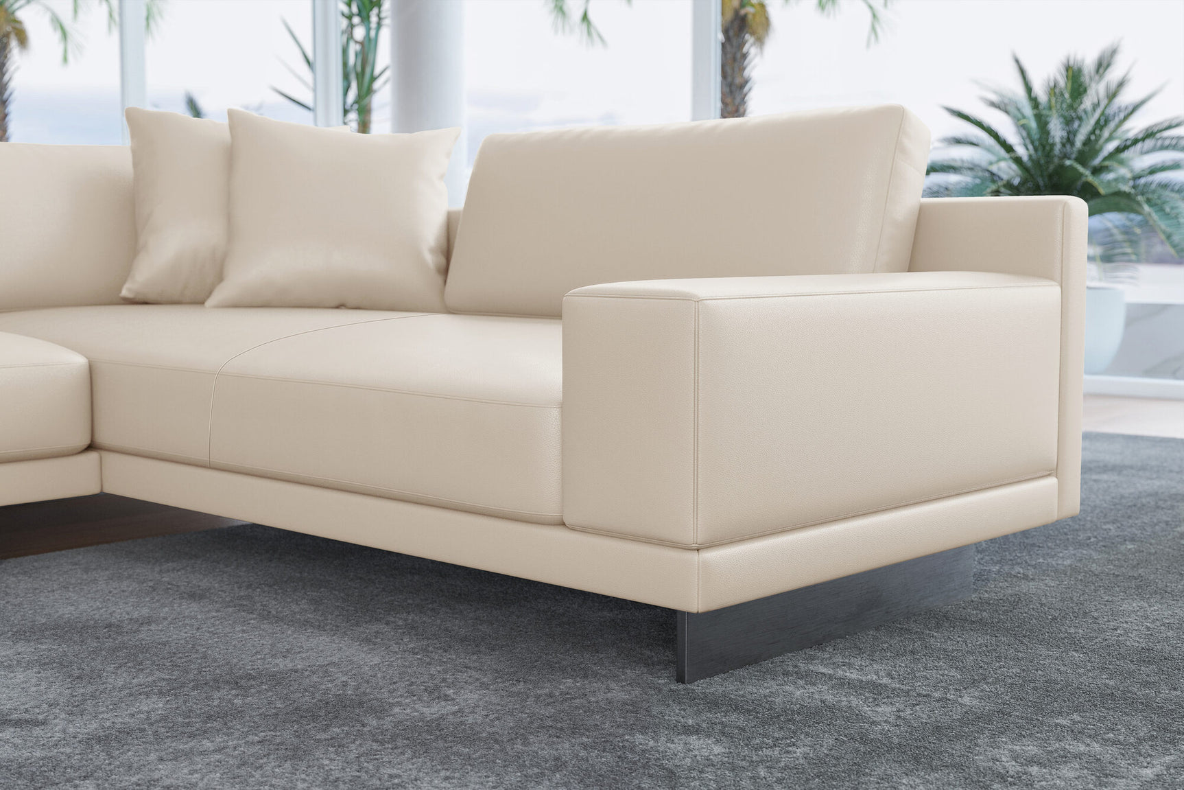 Alessandro Leather Modular Sectional Sofa