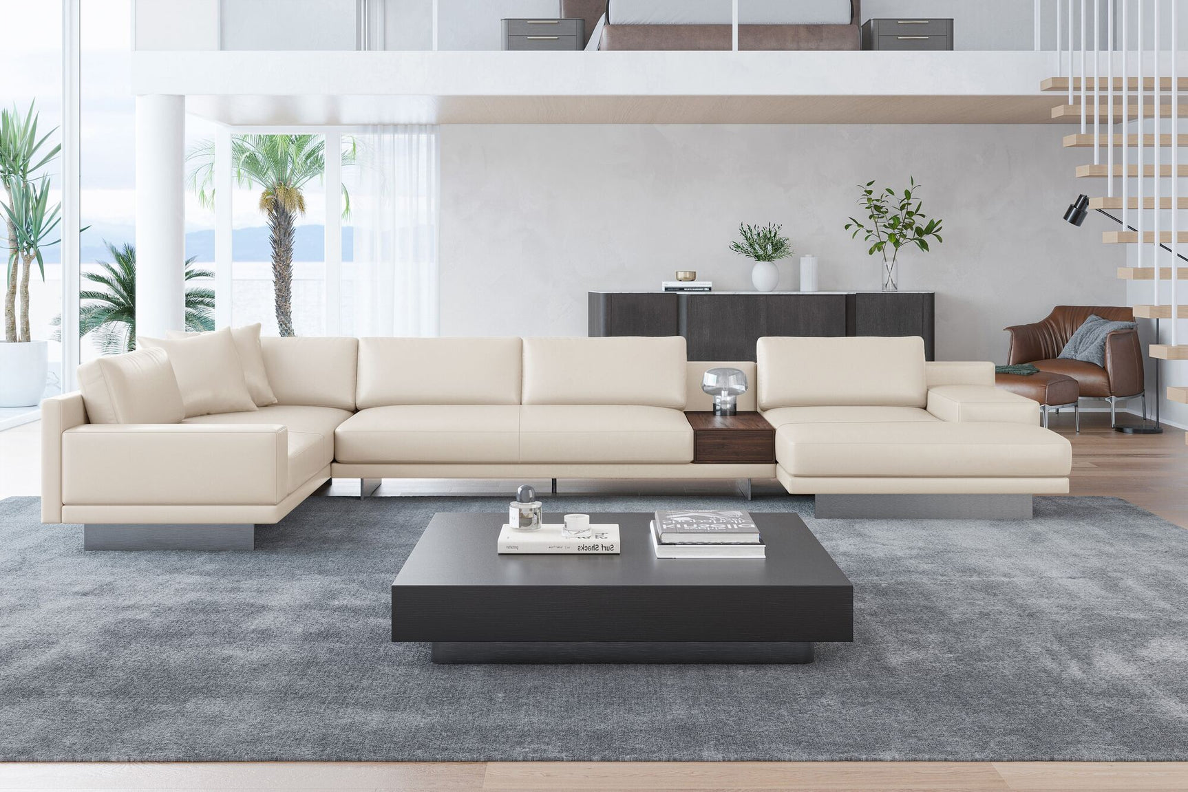 Alessandro Leather Modular Sectional Sofa