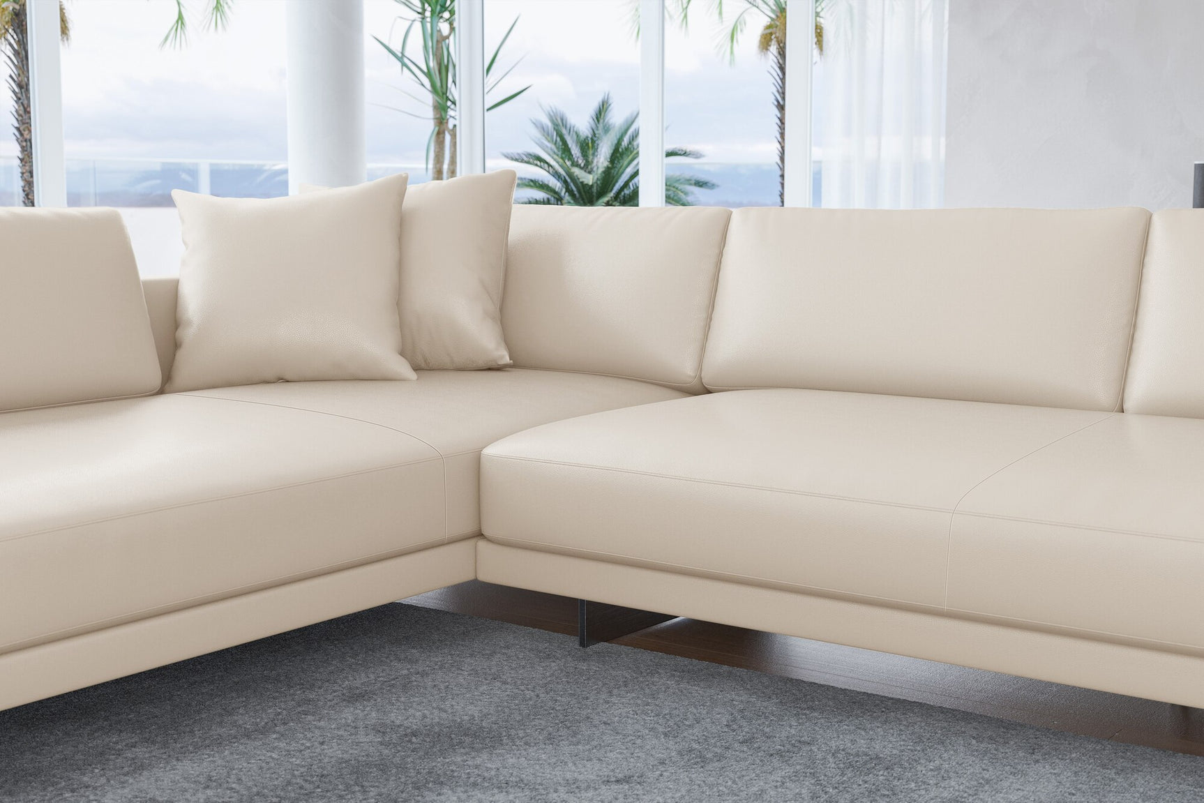 Alessandro Leather Modular Sectional Sofa