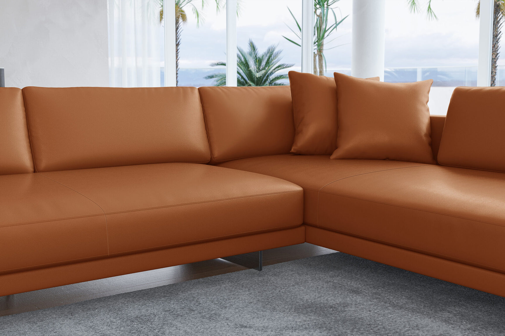 Alessandro Leather Modular Sectional Sofa