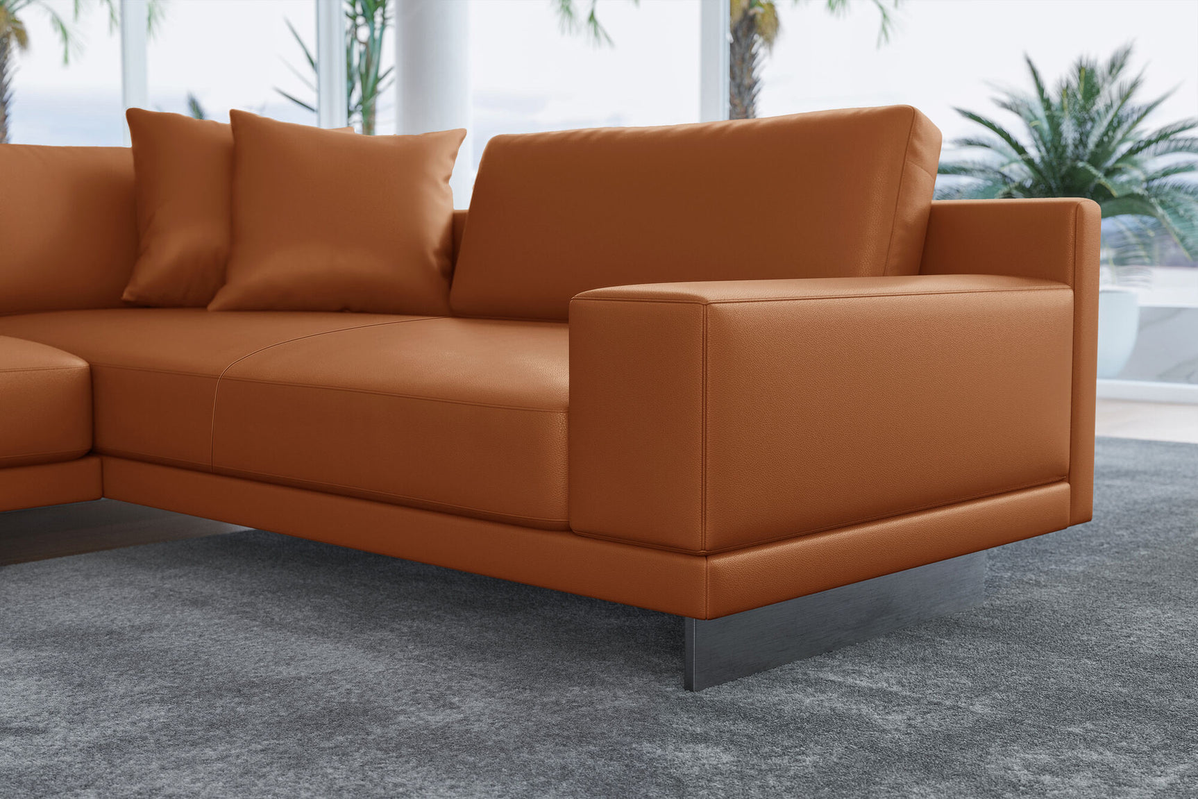 Alessandro Leather Modular Sectional Sofa