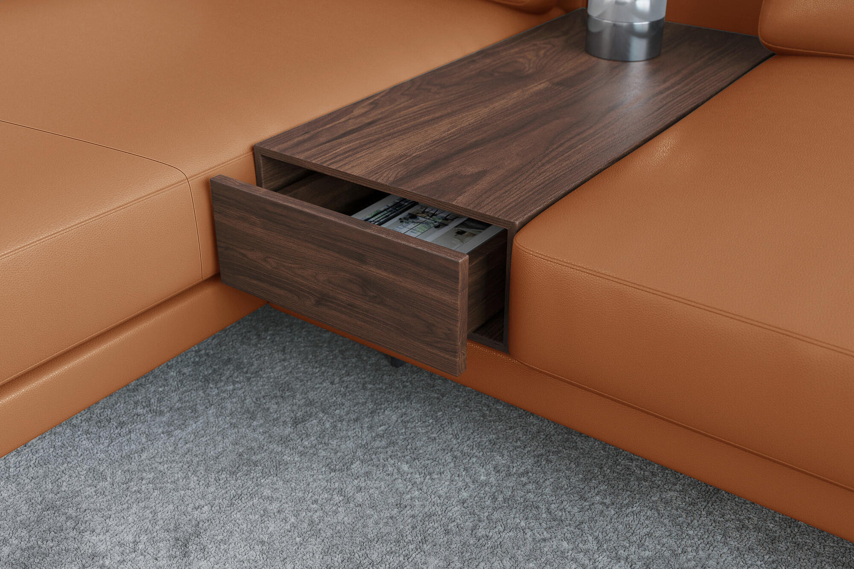 Alessandro Leather Modular Sectional Sofa