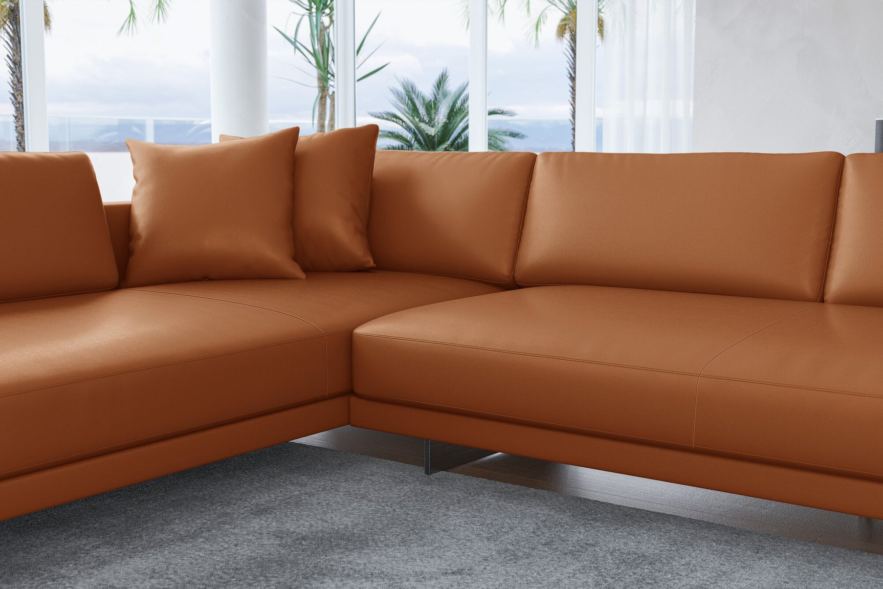 Alessandro Leather Modular Sectional Sofa