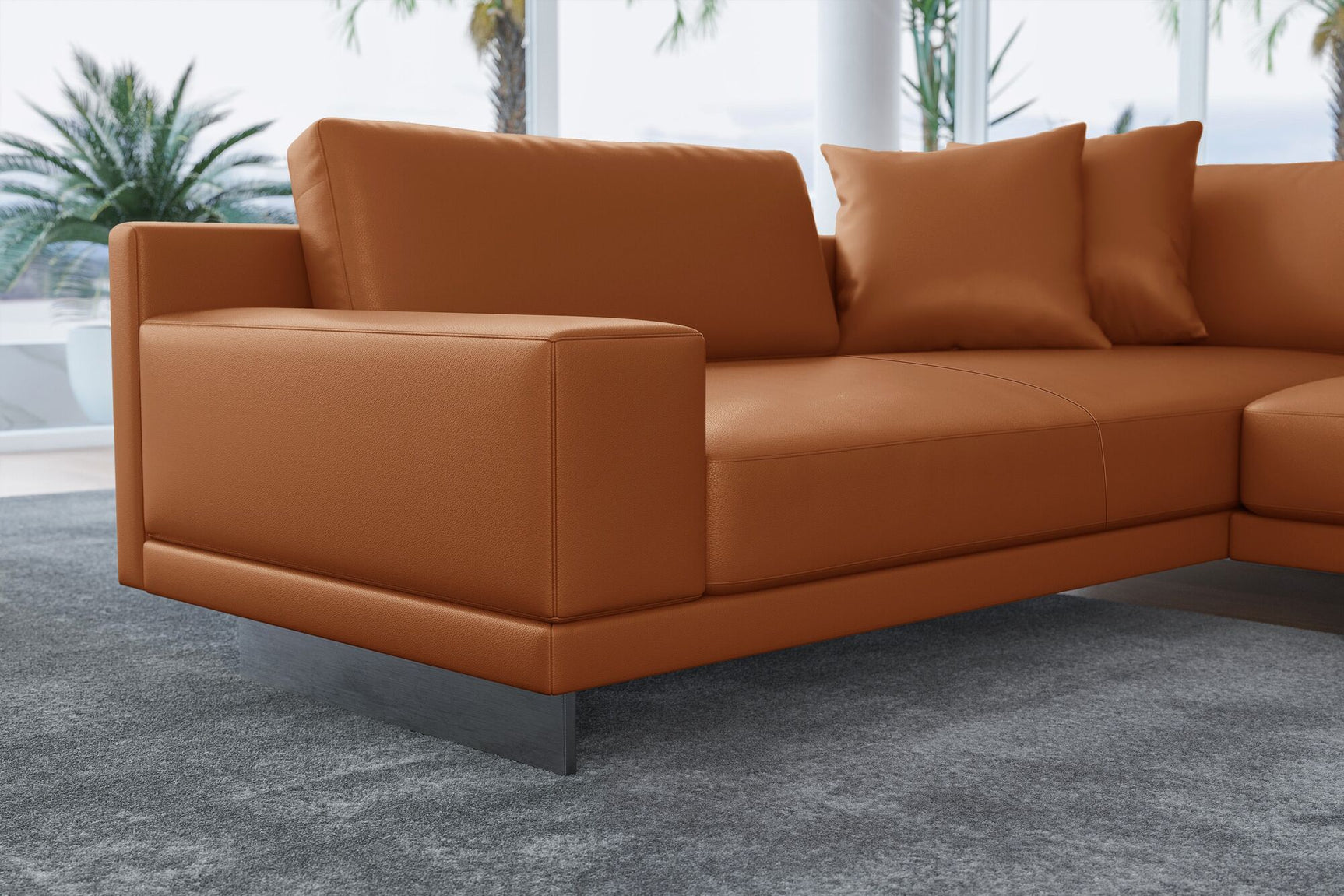 Alessandro Leather Modular Sectional Sofa