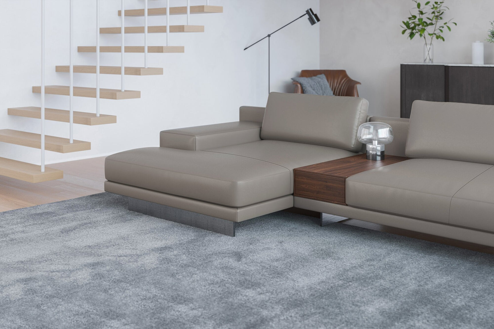 Alessandro Leather Modular Sectional Sofa