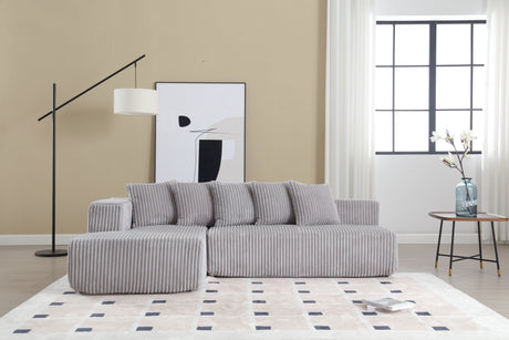 Alexus Corduroy Fabric Sectional Sofa