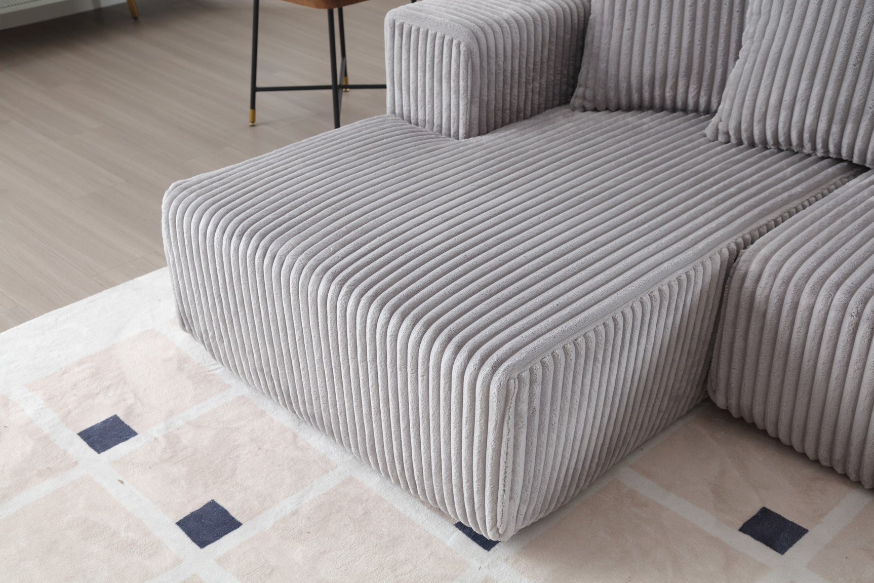 Alexus Corduroy Fabric Sectional Sofa