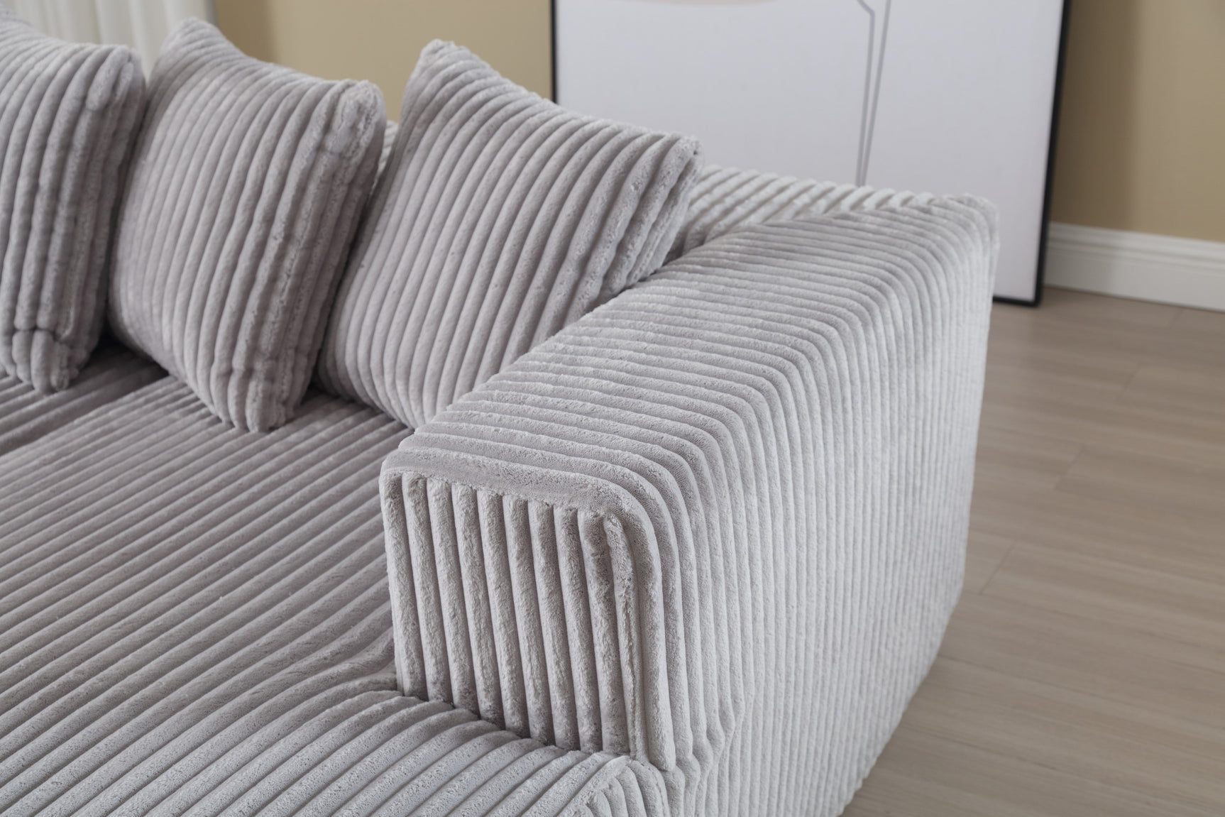 Alexus Corduroy Fabric Sectional Sofa