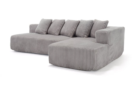 Alexus Corduroy Fabric Sectional Sofa
