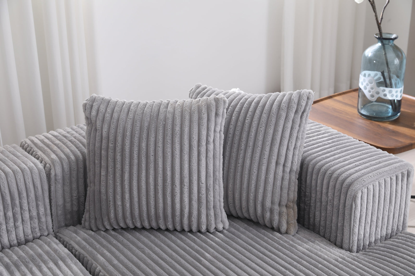 Alexus Corduroy Fabric Sectional Sofa