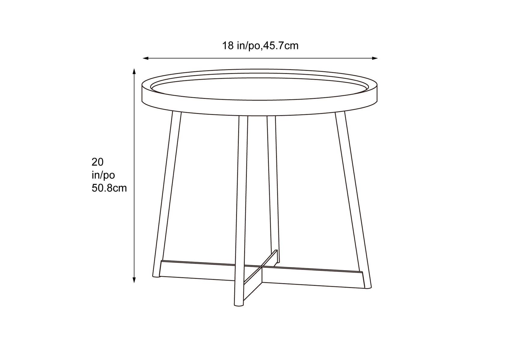 Alouette Walnut Wood End Table