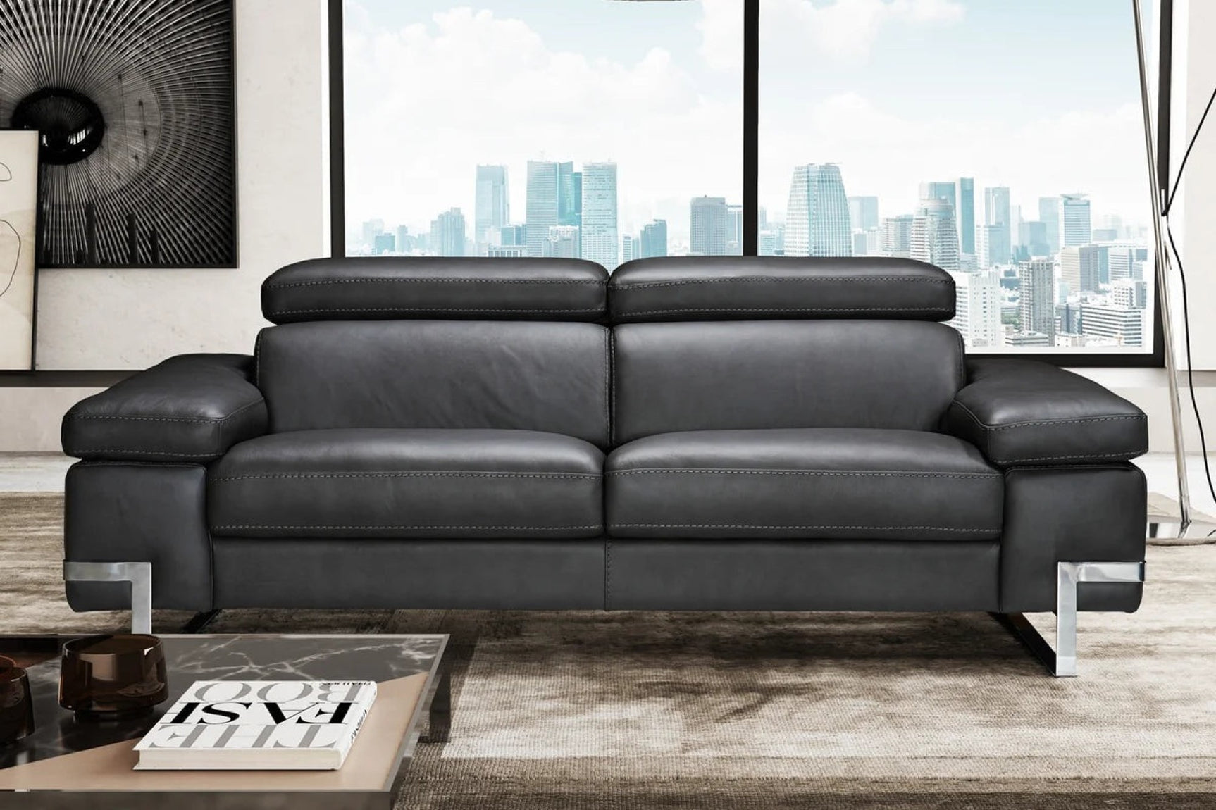 Delphine Leather Sofa