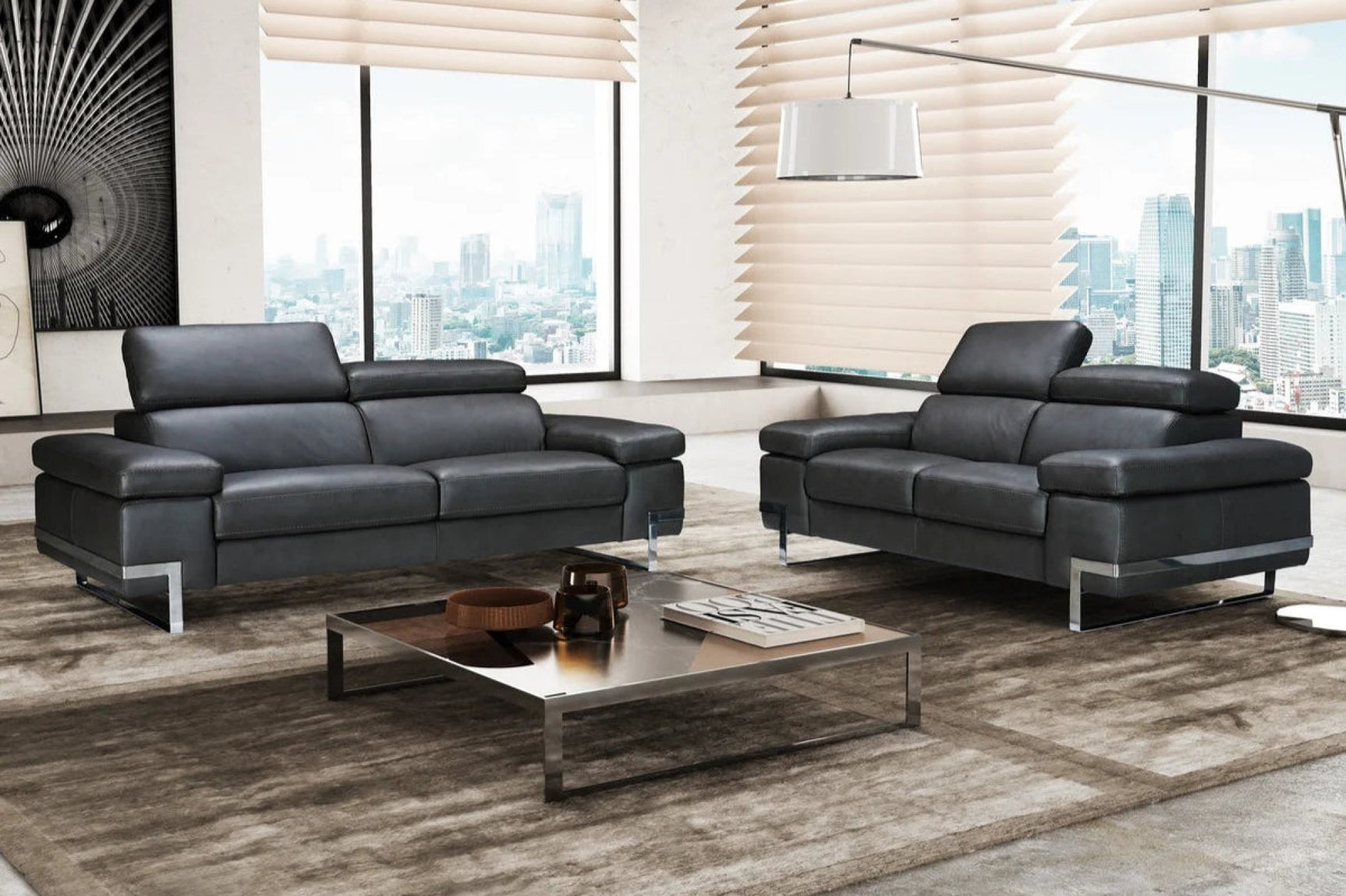 Delphine Leather Sofa