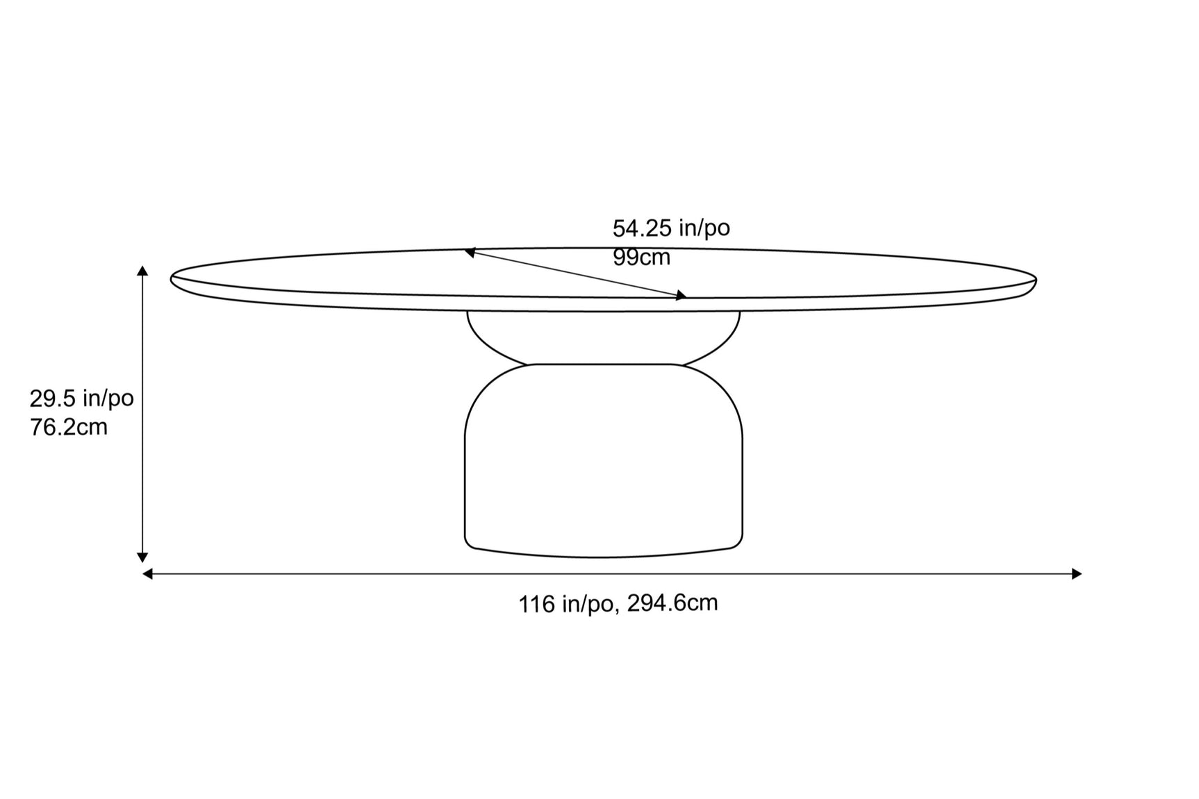 Ambrosia Wood Dining Table