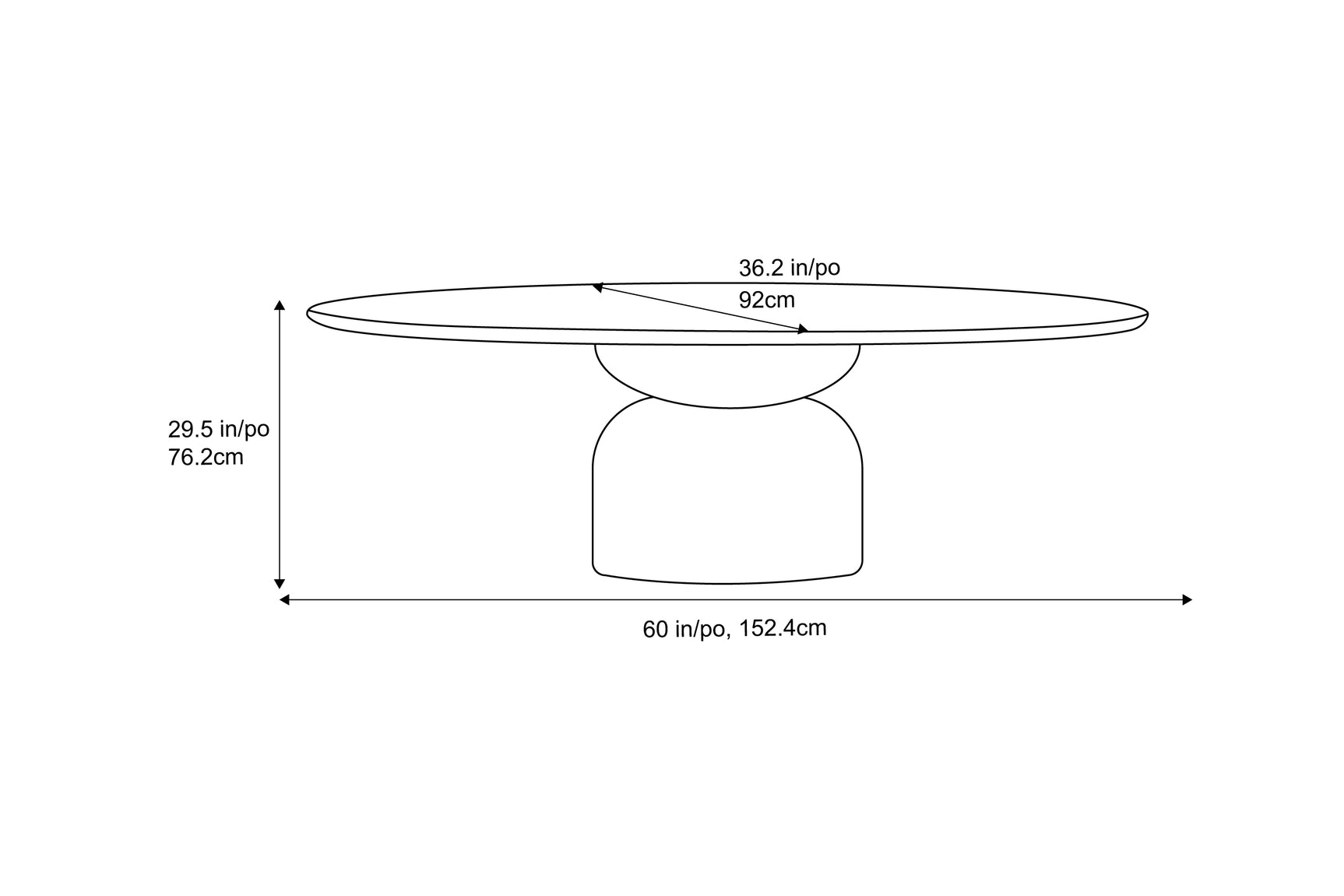 Ambrosia Wood Dining Table