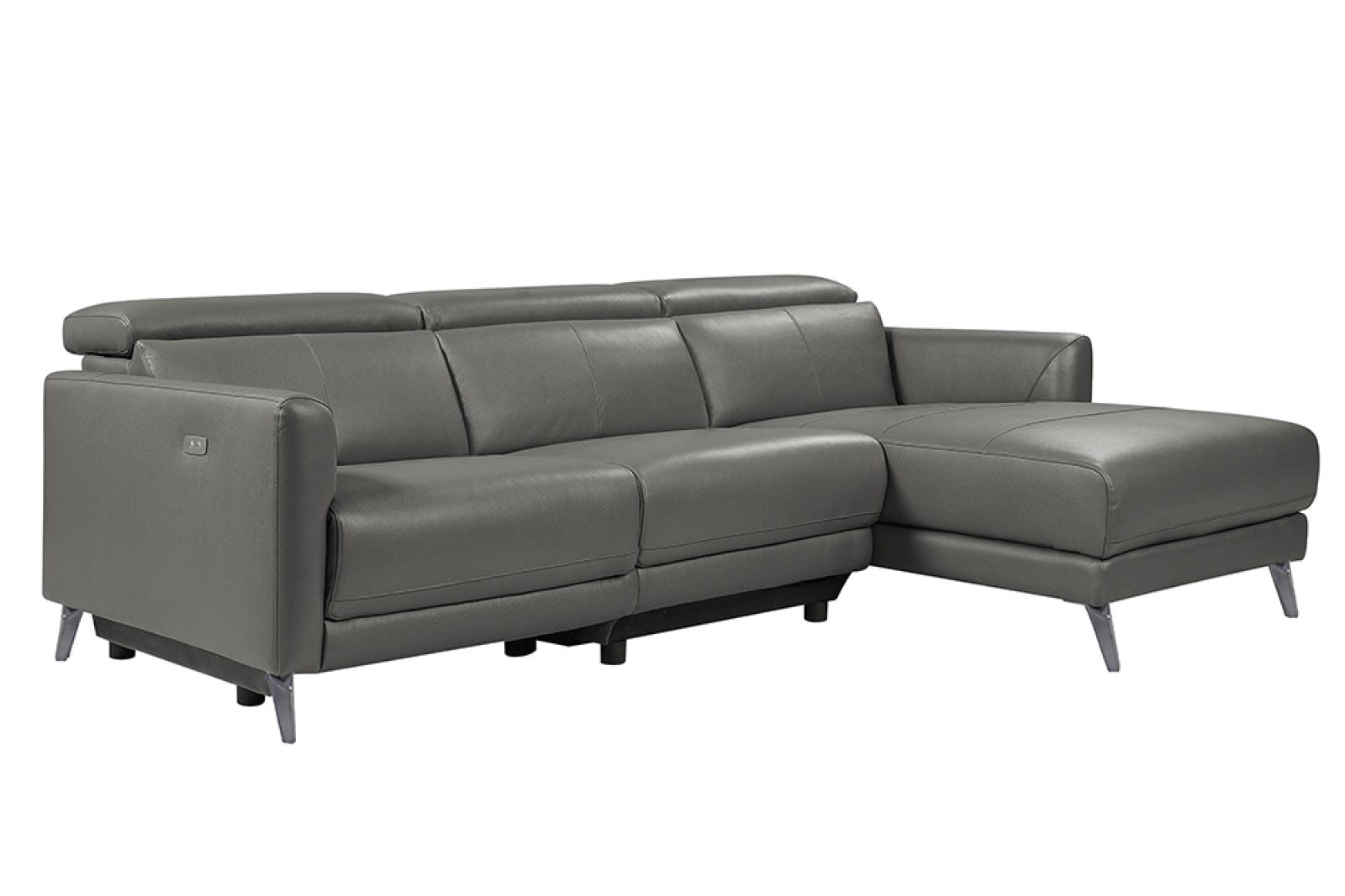 Andria Leather Reclining Sectional Sofa