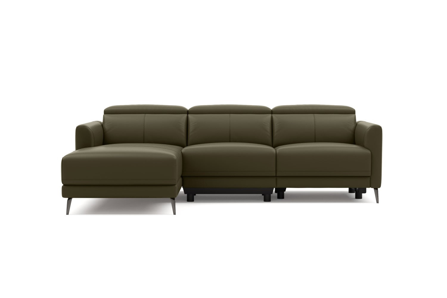 Andria Leather Reclining Sectional Sofa