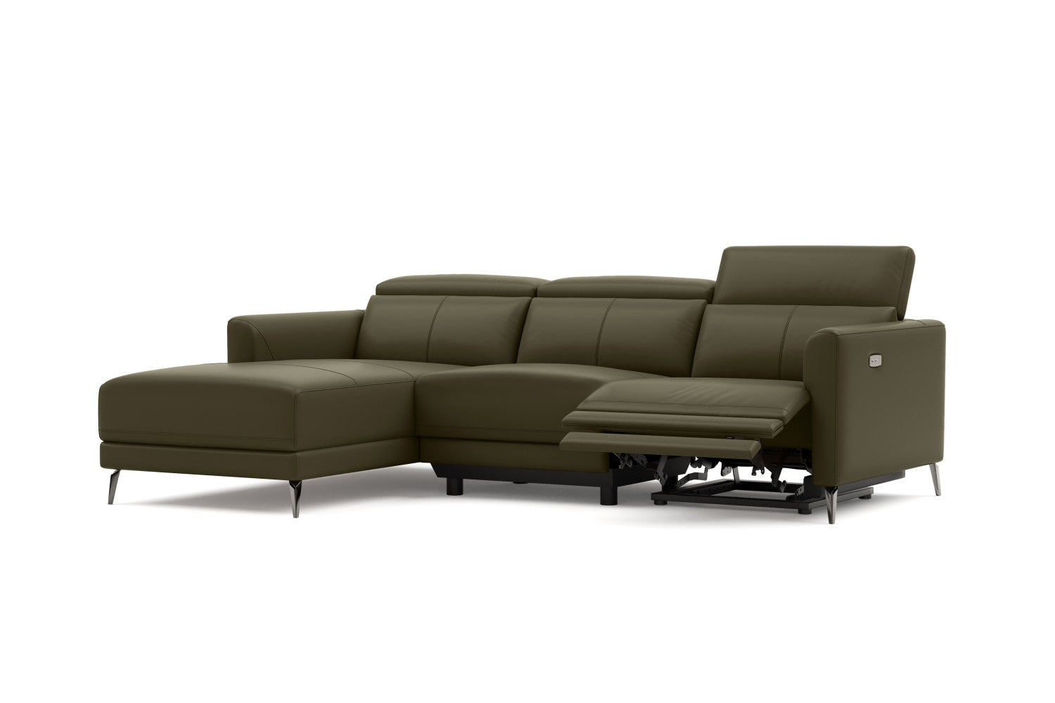 Andria Leather Reclining Sectional Sofa