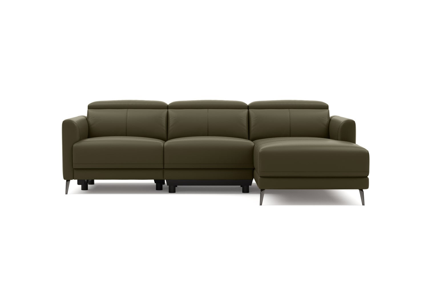 Andria Leather Reclining Sectional Sofa