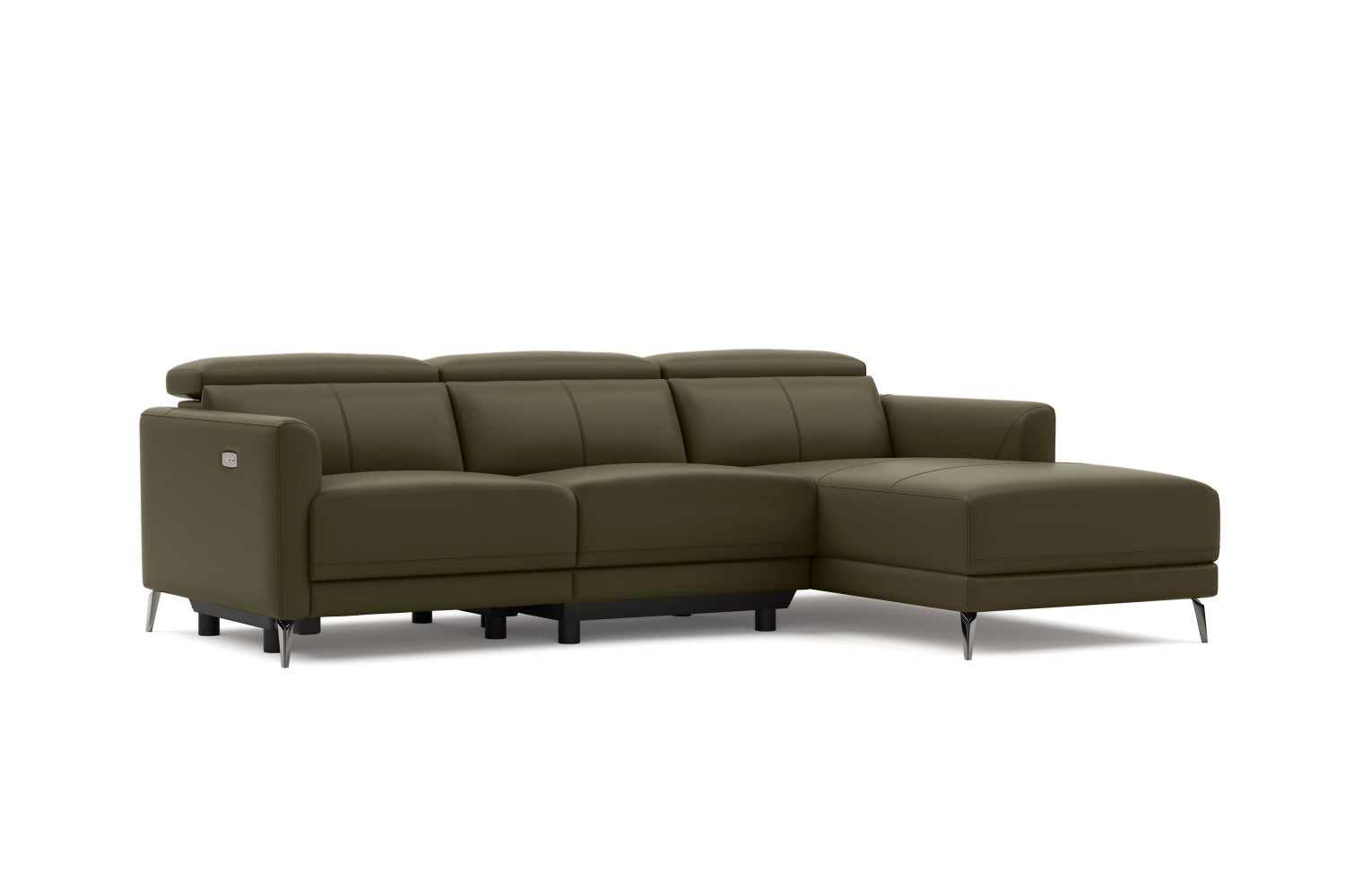 Andria Leather Reclining Sectional Sofa