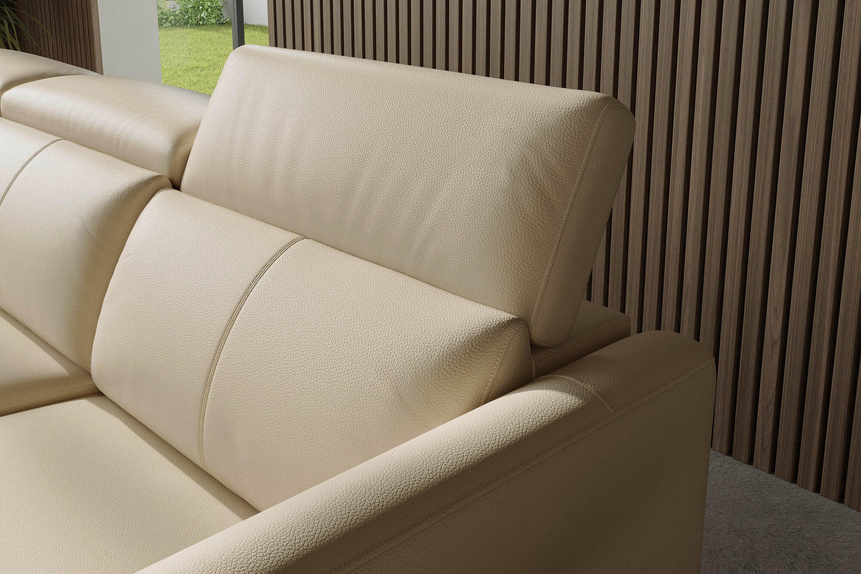 Andria Leather Reclining Sectional Sofa