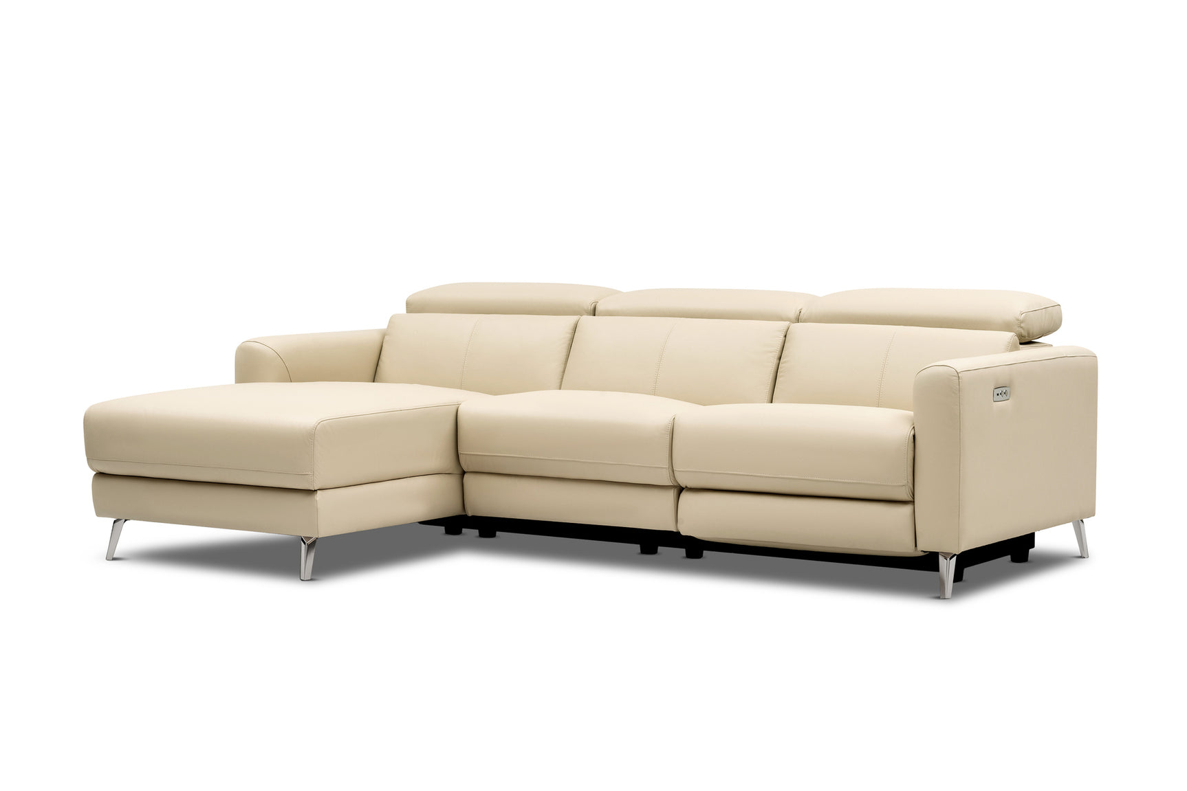 Andria Leather Reclining Sectional Sofa