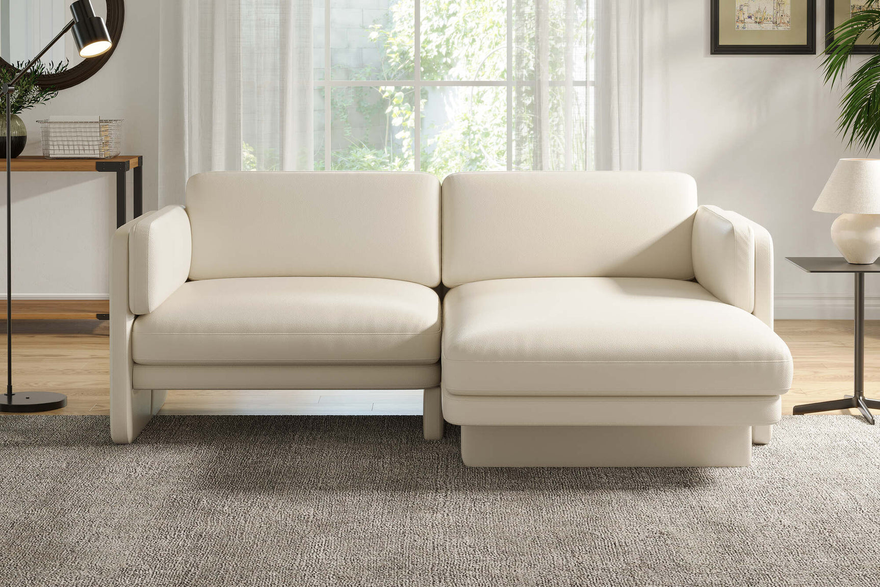 Annalise Leather Sectional Sofa