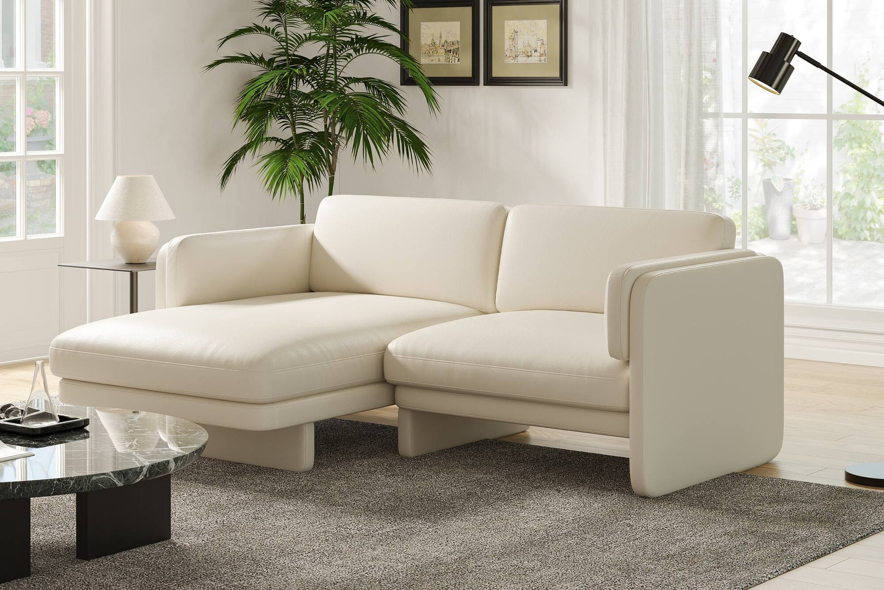 Annalise Leather Sectional Sofa