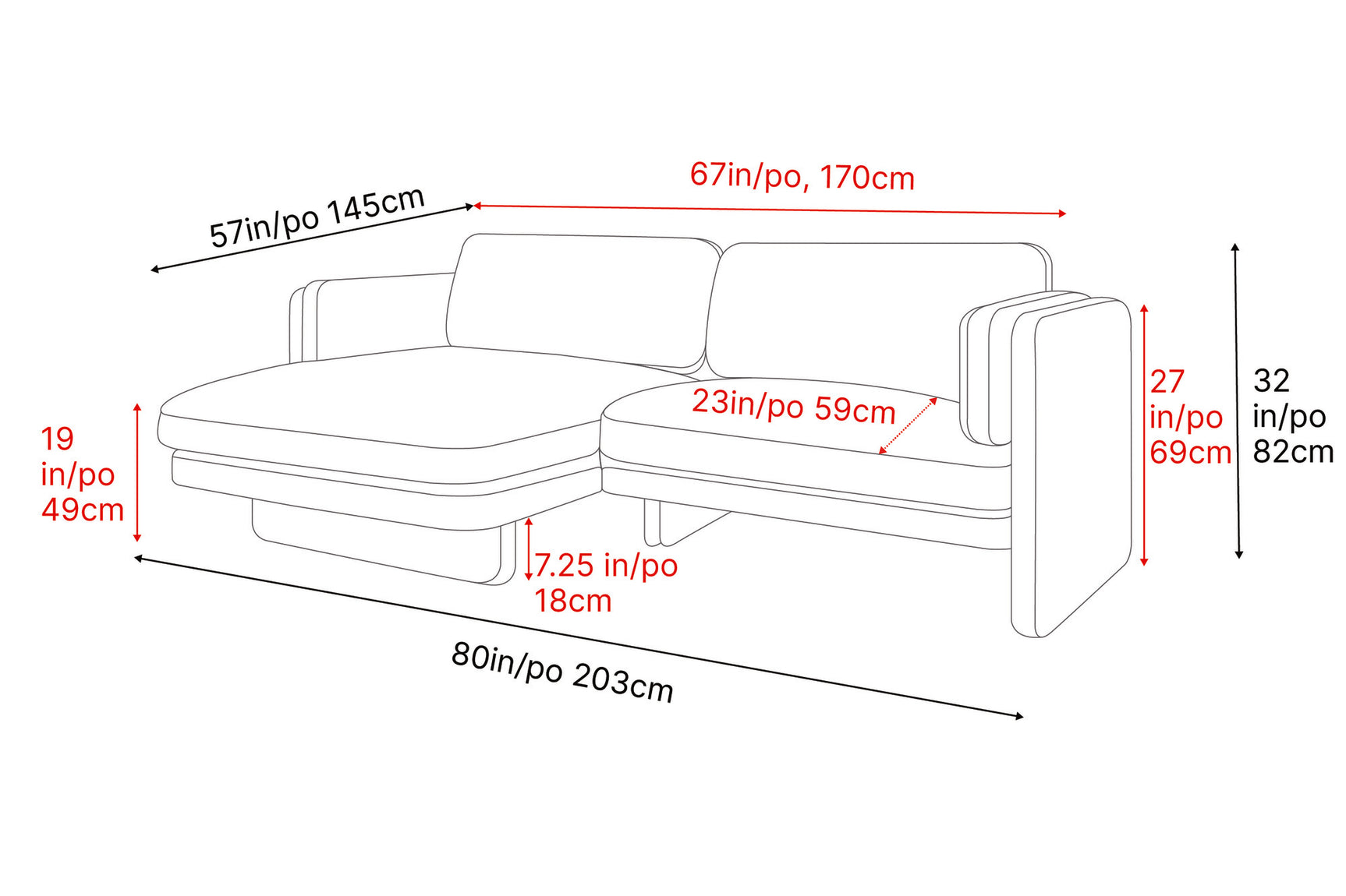Annalise Leather Sectional Sofa