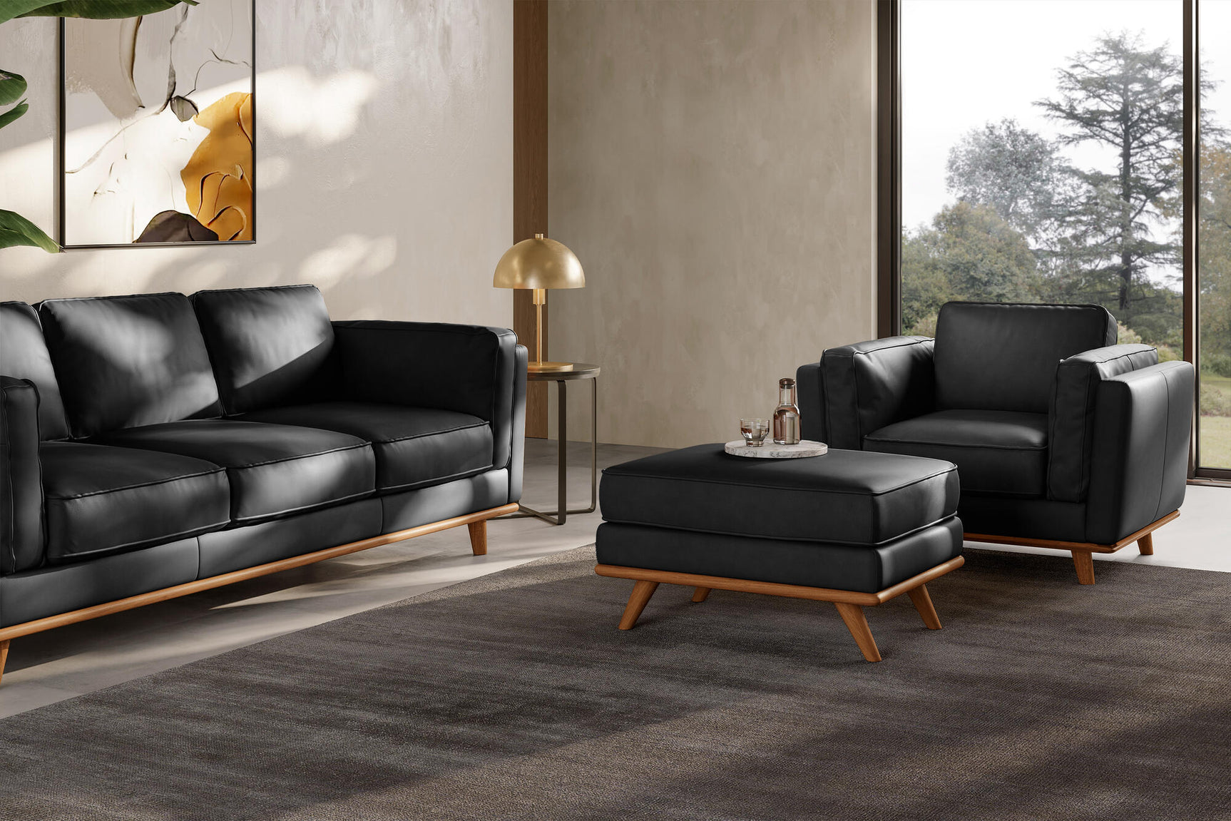 Artisan Leather Ottoman