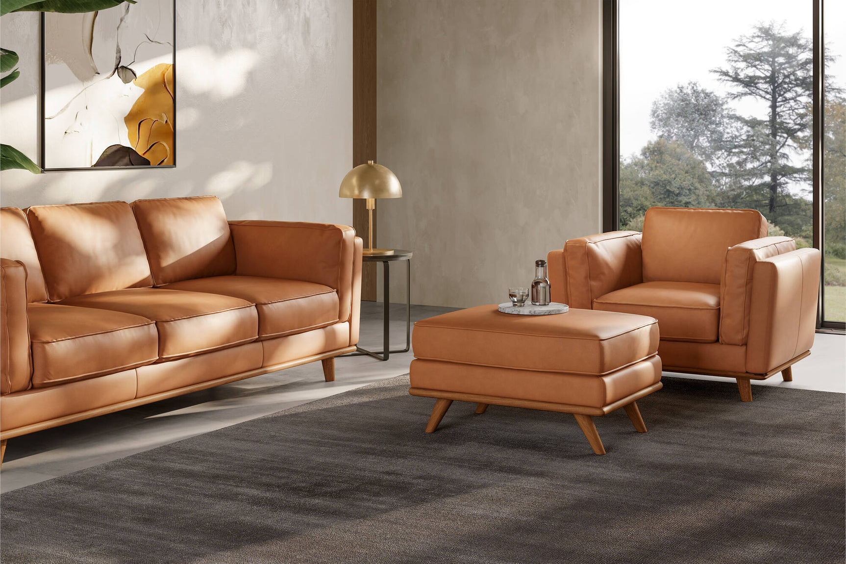 Artisan Leather Ottoman