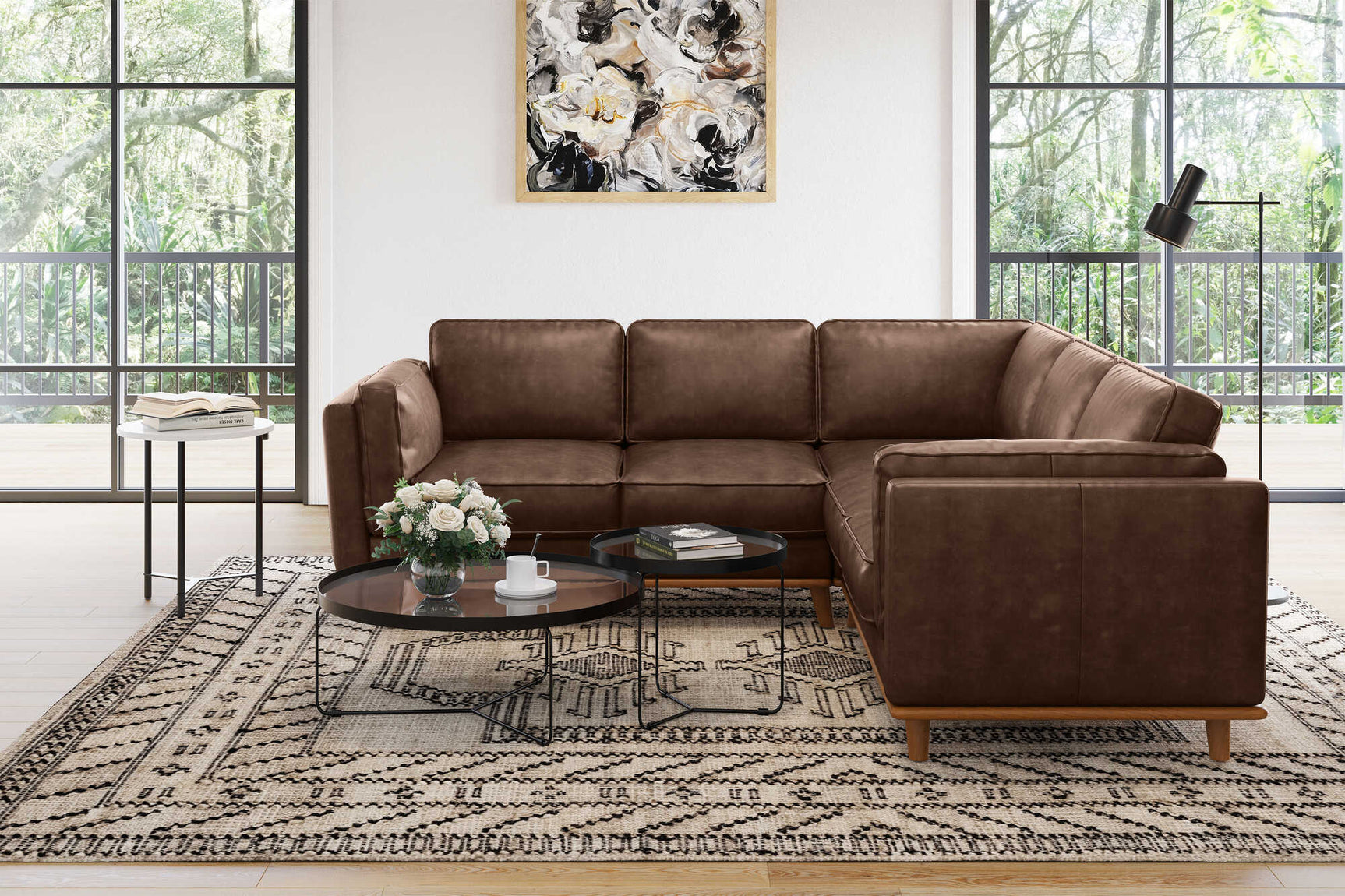Artisan Leather Corner Sectional Sofa