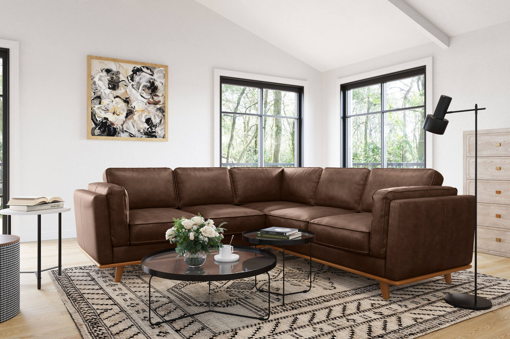 Artisan Leather Corner Sectional Sofa