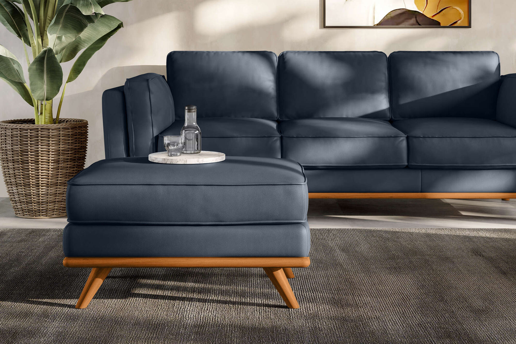 Artisan Leather Ottoman